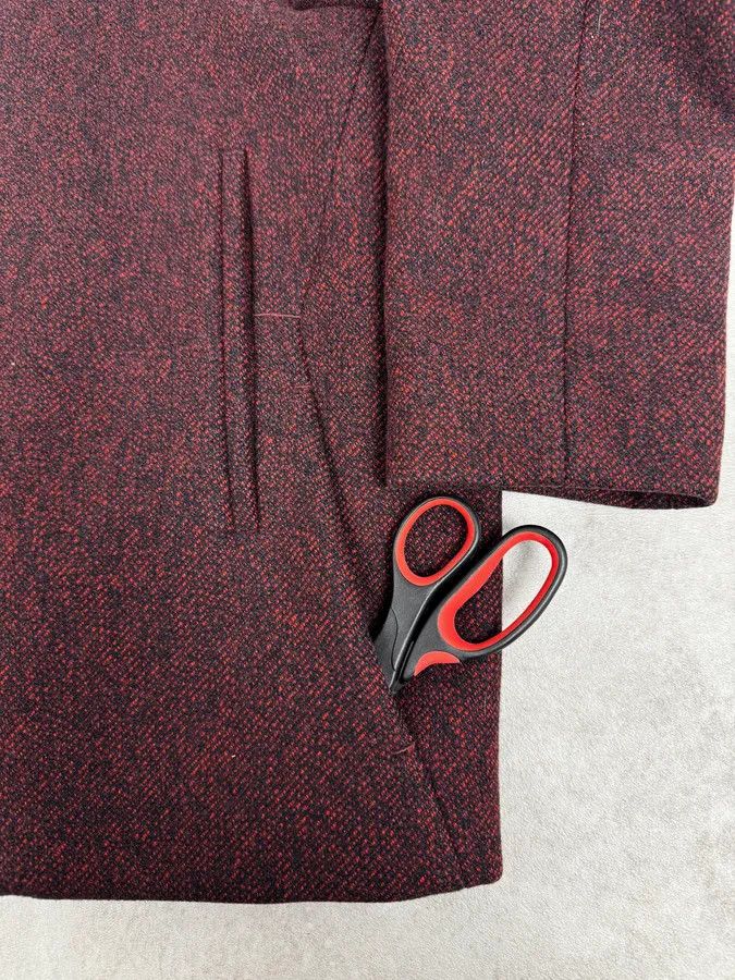 Jil Sander AW2010 Jil Sander Dark Red Tweed Wool Jacket by Raf Simons Size 40R - 9 Thumbnail