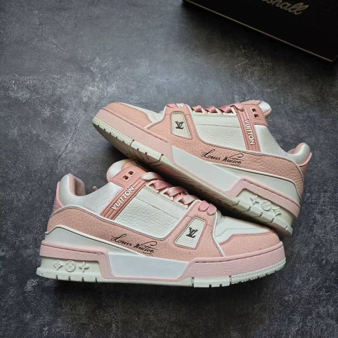 Louis Vuitton Louis Vuitton Training Pink Lowtop Sneakers 38 Women Size US 7.5 / IT 37.5 - 1 Thumbnail