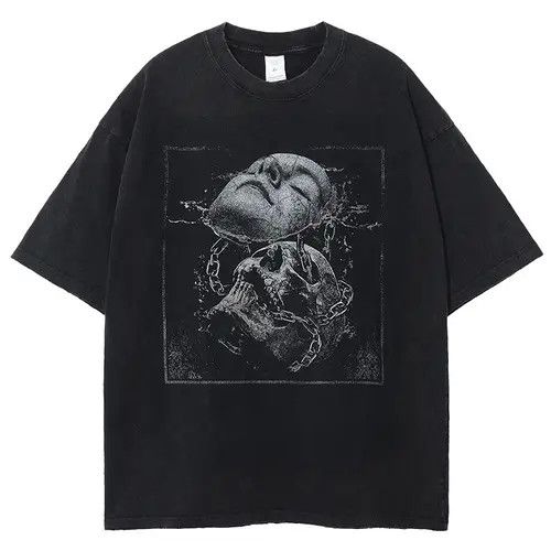 VIBE Streetwear Washed Vintage Graphic Harajuku T-Shirt Size US L / EU 52-54 / 3 - 2 Thumbnail