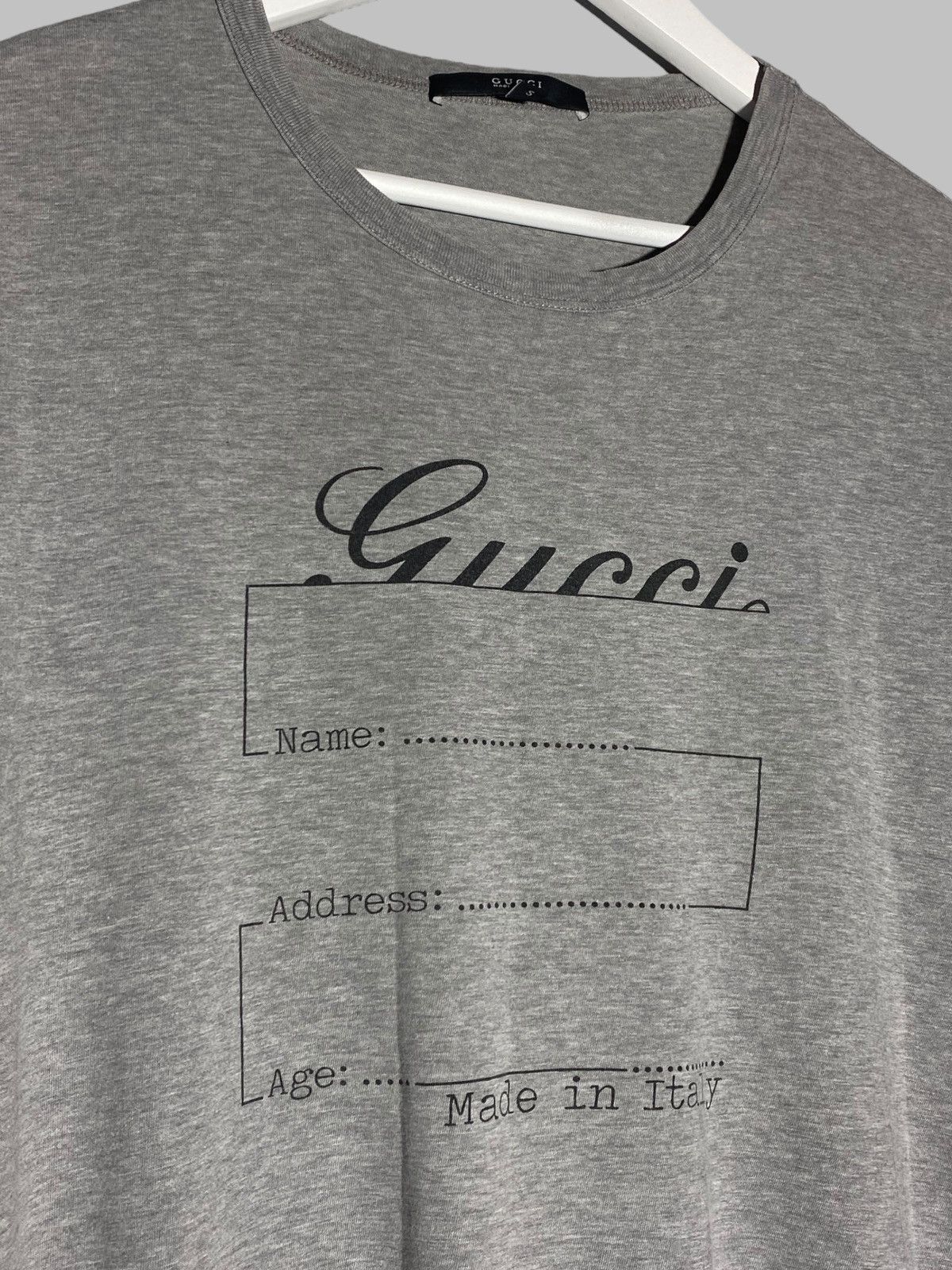 Gucci Vintage Gucci S/S 2003 “Identity” Grey Authentic T-shirt Size US S / EU 44-46 / 1 - 3 Thumbnail