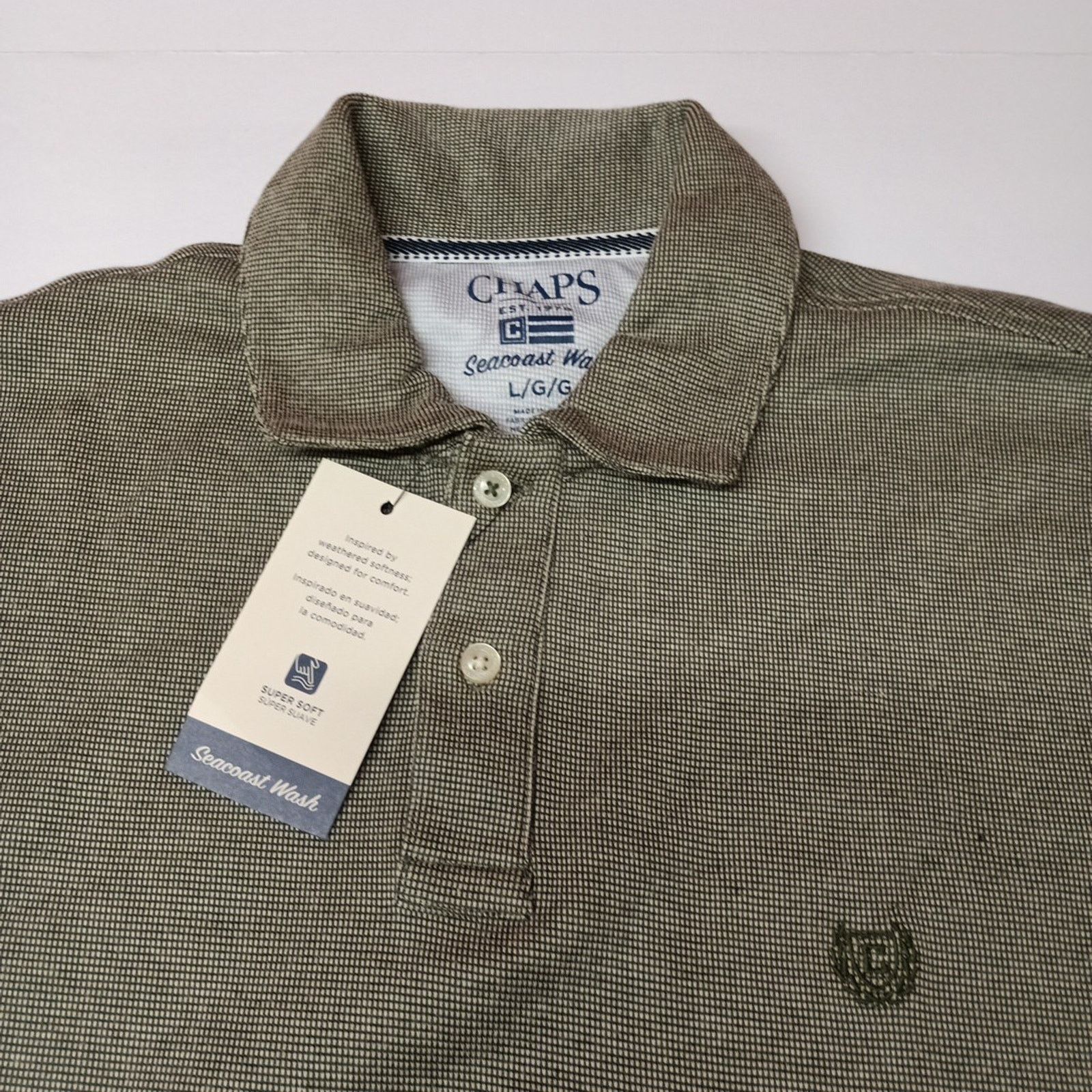 Chaps Chaps Rockland Textured Polo Shirt Men's L Lichen Green Size US L / EU 52-54 / 3 - 2 Thumbnail