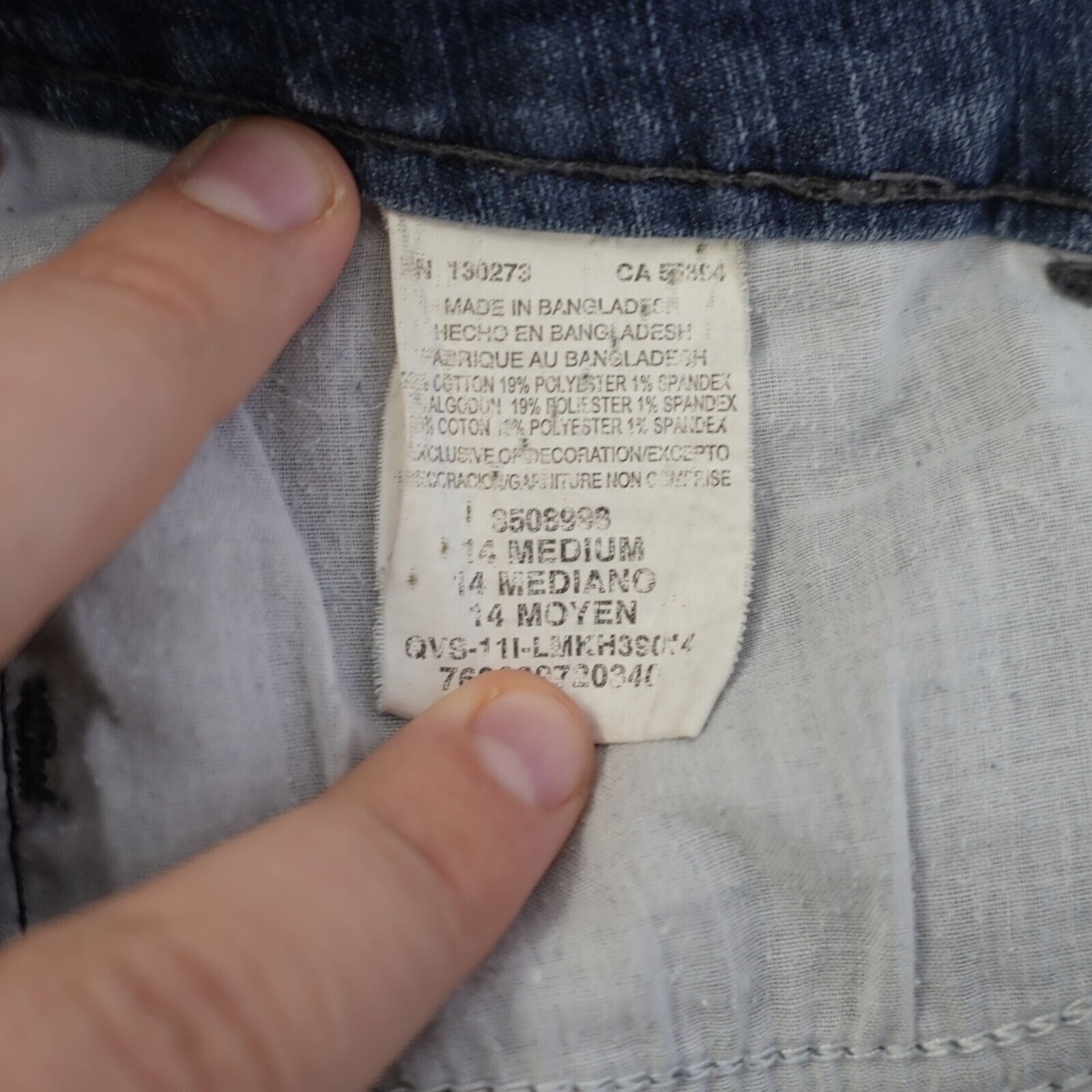 Lee Lee Slender Secret Low Waist Jeans Blue Denim High Rise 14 M Size 35" - 8 Thumbnail