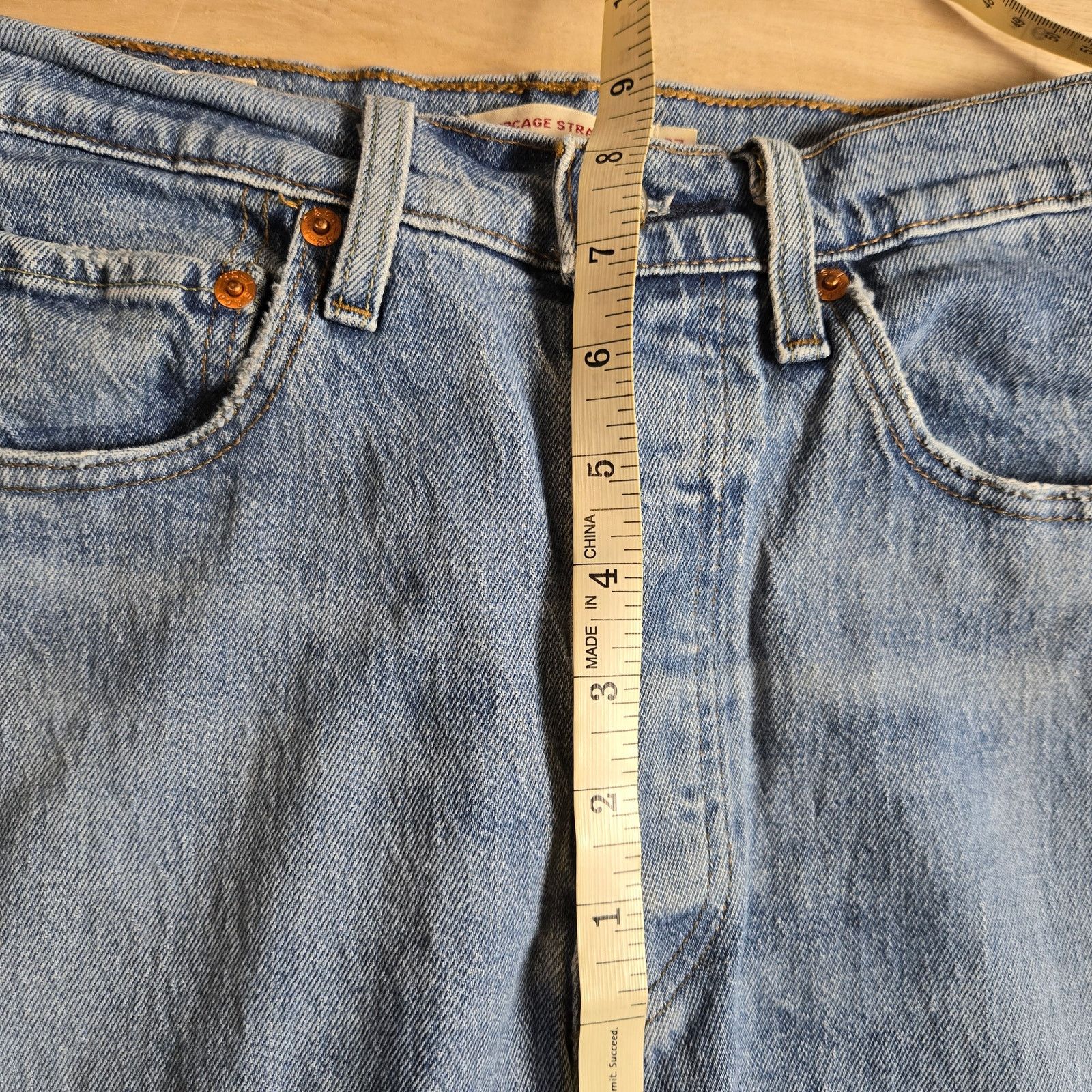 Levi's 2018 Levi's Ribcage Straight big E 27 button fly distressed Size 27" / US 4 / IT 40 - 7 Thumbnail