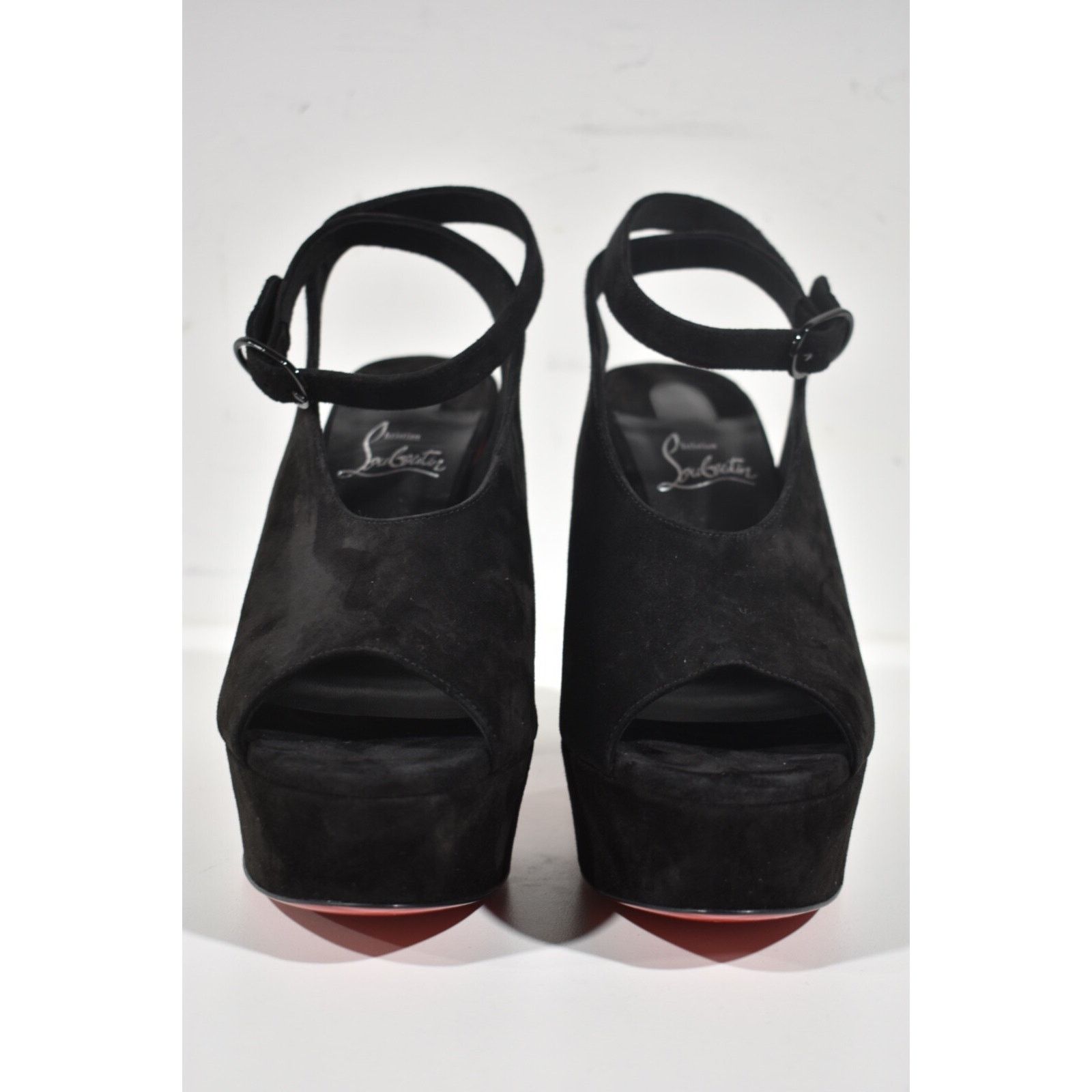 Christian Louboutin Movida Irina 130 Black Platform Sandal Block Heel Pump 40 Size US 10 / IT 40 - 7 Thumbnail