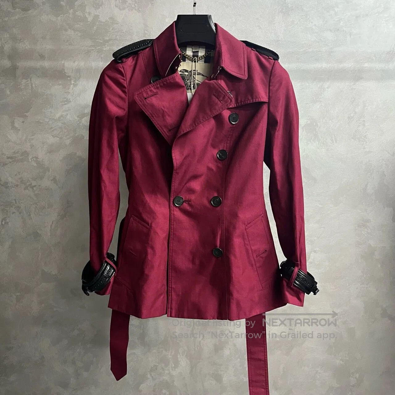 Burberry Burberry Brown solid-color coat with high collar and long Size XS / US 0-2 / IT 36-38 - 1 Thumbnail