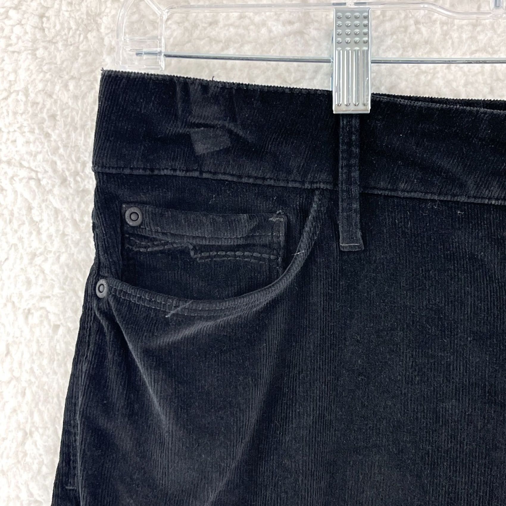 NYDJ NYDJ Black Corduroy Legging Mid Rise Straight Pants Womens Size 8 Casual Corduroy Pants Size 30" / US 8 / IT 44 - 4 Thumbnail