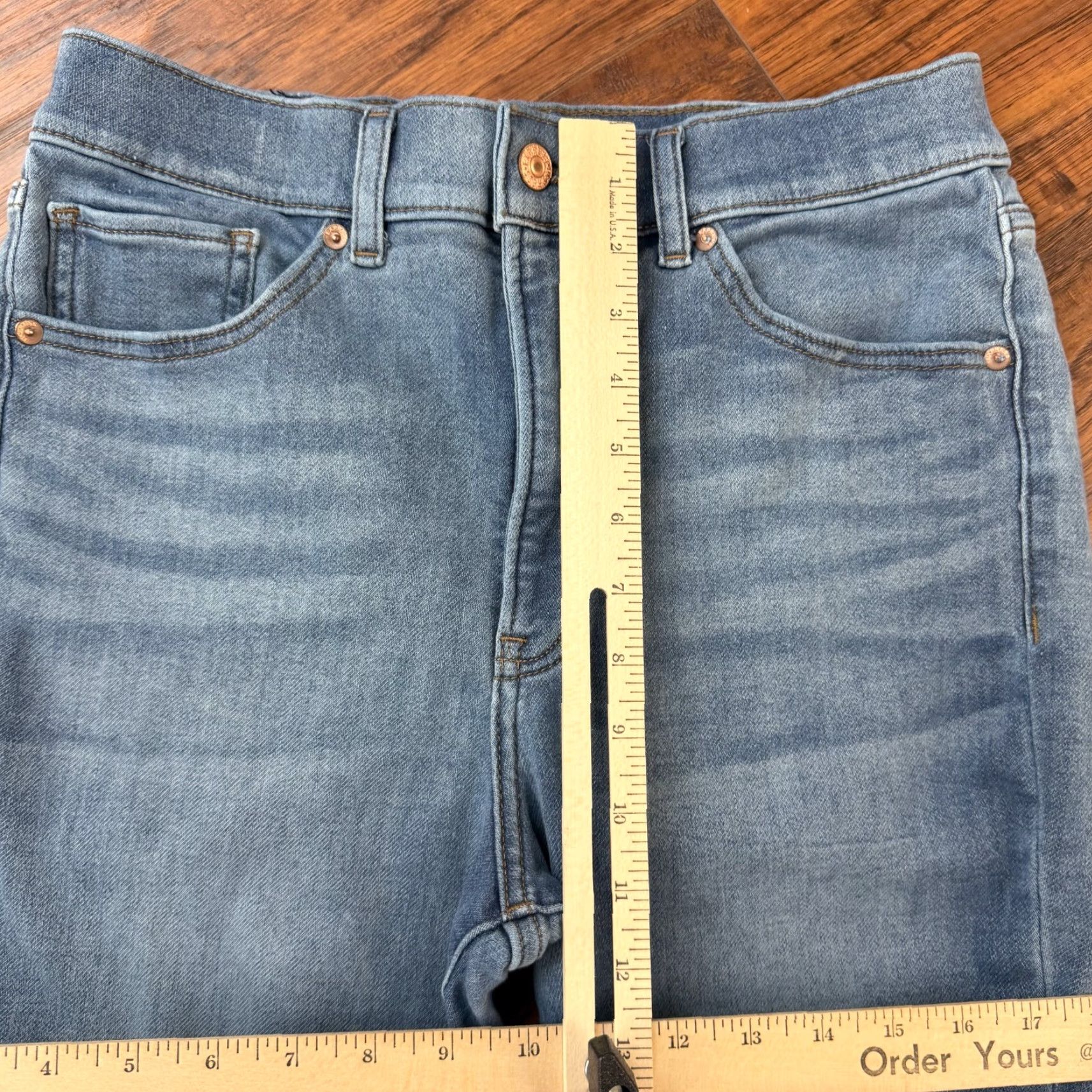 Express Express Jeans Womens 10 R Flare High Rise Stretch Medium Wash Denim 27x31 Blue 27 31 Jeans Womens 10R Flared denim stretch high rise brands Express Size 32" / US 10 / IT 46 - 4 Thumbnail