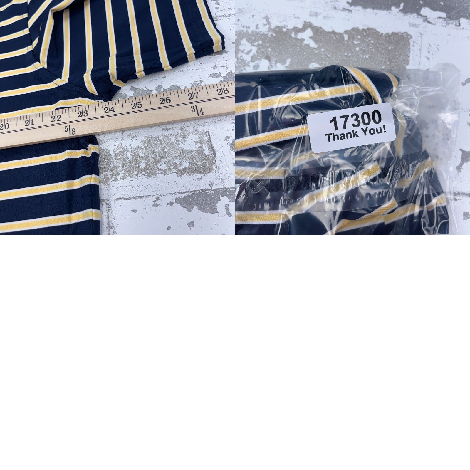 Vintage Fairway & Greene Shirt Men Large Blue Yellow Striped Performance Golf Tech Adult Size US L / EU 52-54 / 3 - 8 Thumbnail