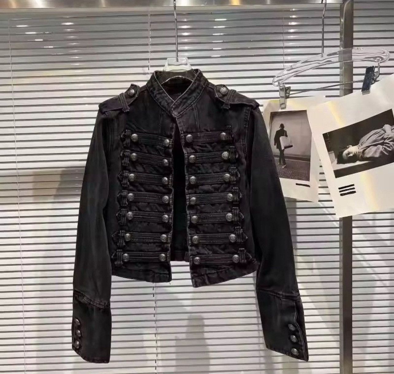 Japanese Brand Vintage Military-Inspired Denim Jacket – Bold, Structured Size US XL / EU 56 / 4 - 3 Thumbnail