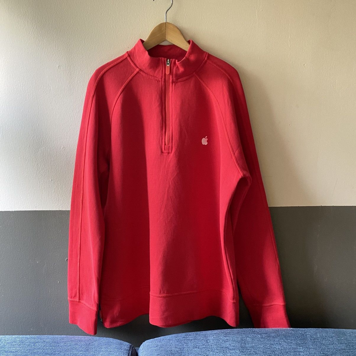 Apple Apple Red Quarter-Zip Staff Sweatshirt Size US M / EU 48-50 / 2 - 1 Thumbnail