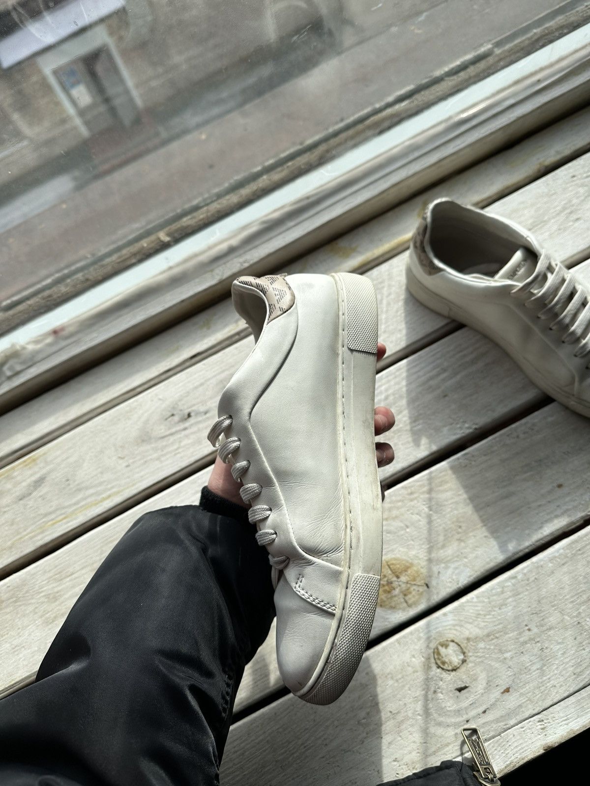 Designer × Emporio Armani × Giorgio Armani 🚨ARMANI WHITE SHOES MINIMALISM SNEAKERS MONOGRAM LUXURY Size US 6 / EU 39 - 4 Thumbnail