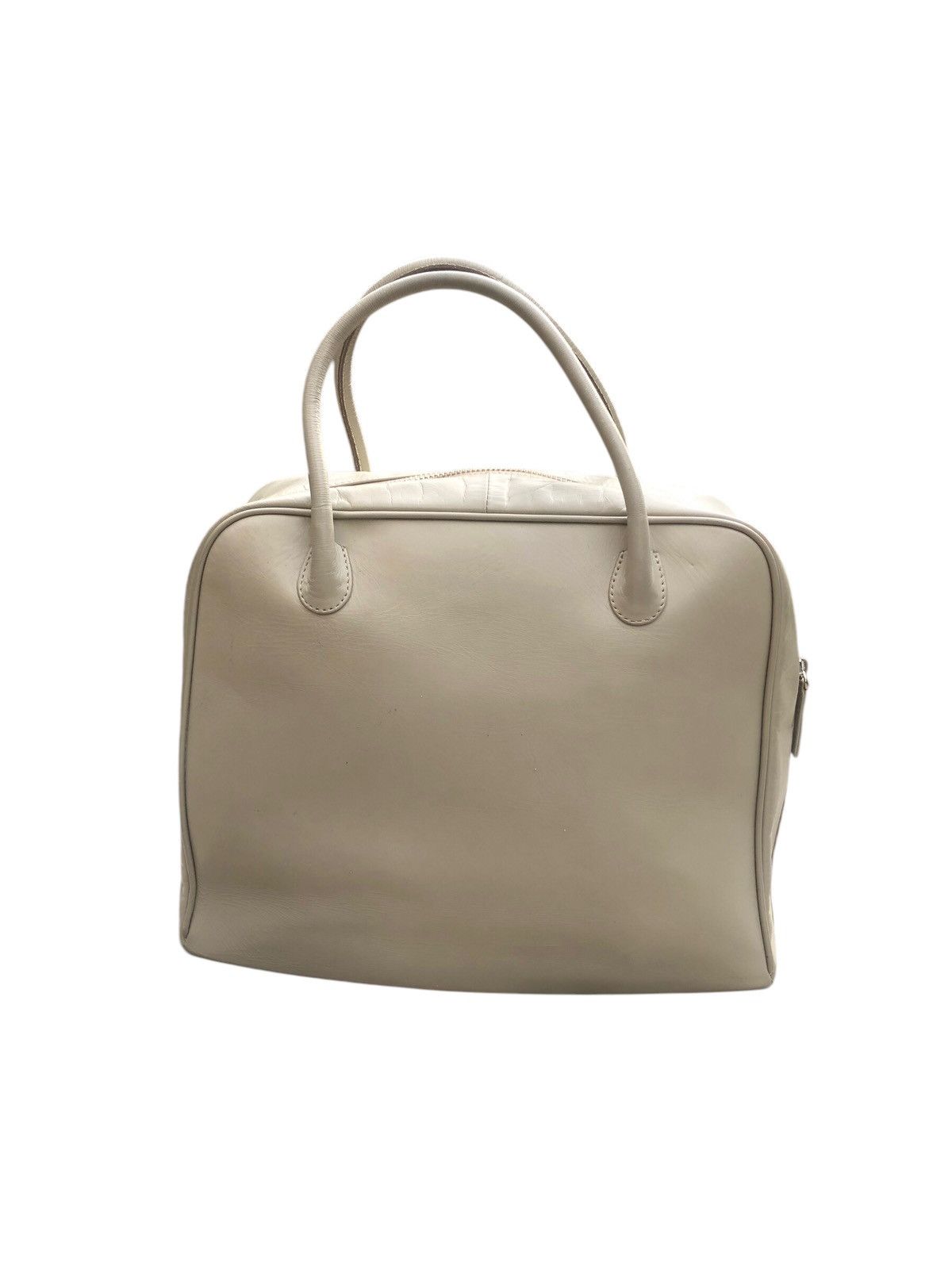 Helmut Lang 🔥Vintage HELMUT LANG Square Cream Archive Designer Tote Bag Size ONE SIZE - 3 Thumbnail