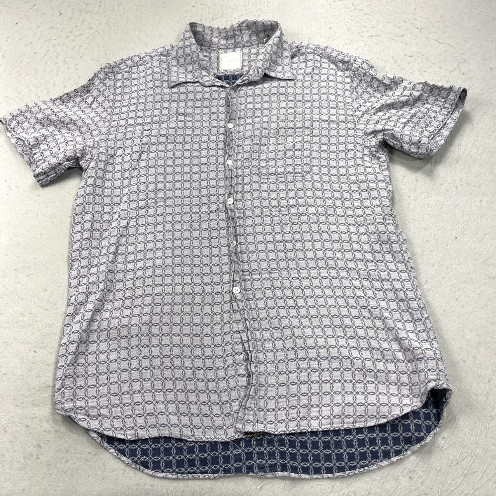 Billy Reid Billy Reid Shirt Mens 2XL Gray Camp Collar Abstract Casual Button-Up Shirt Size US XXL / EU 58 / 5 - 2 Thumbnail