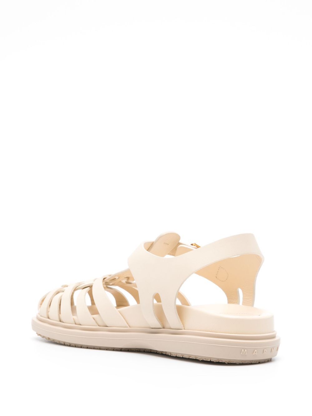 Marni o1w1db10125 Caged Leather Sandals in Light Beige Size US 7 / IT 37 - 3 Thumbnail