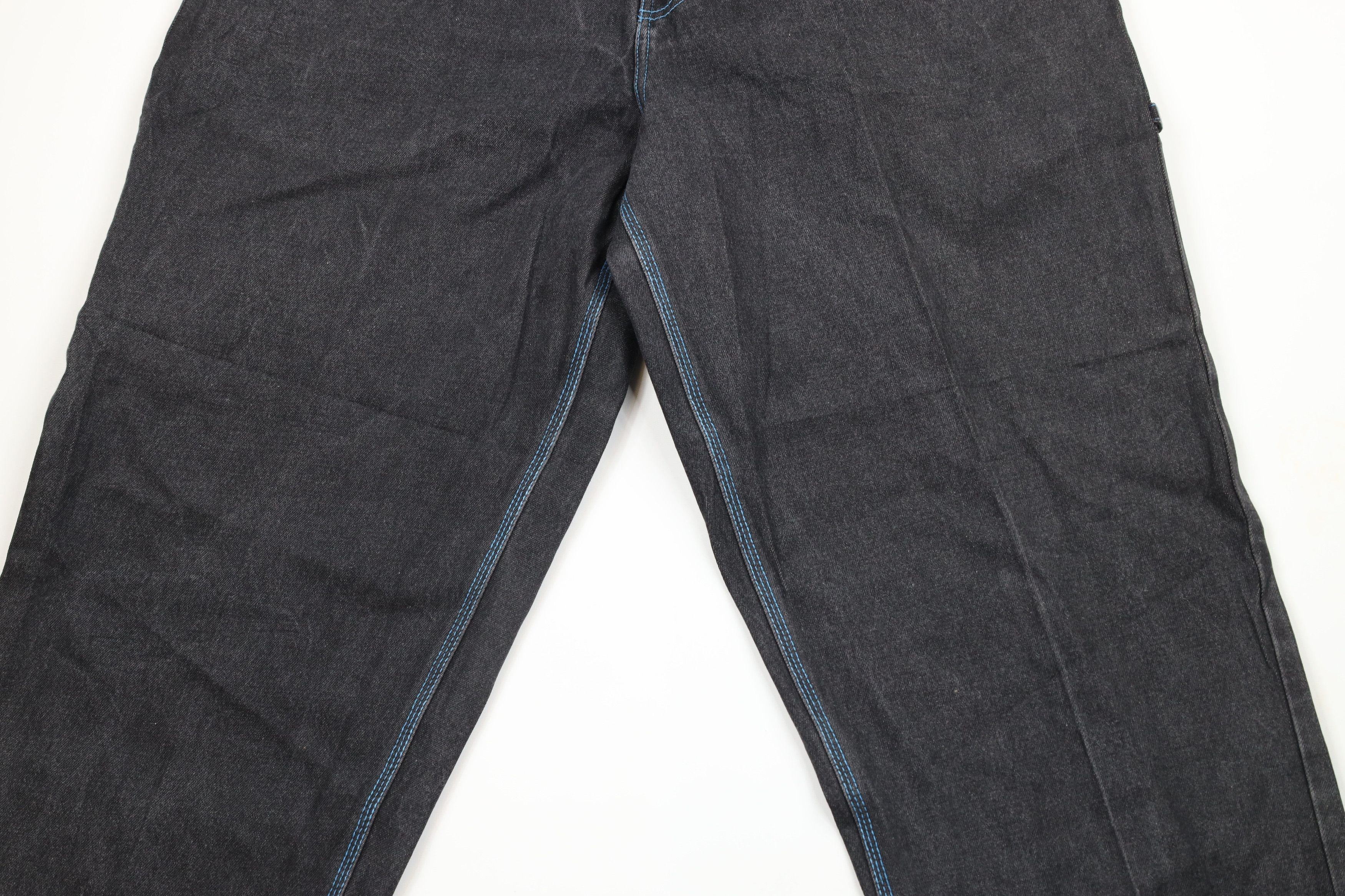 Vintage Vintage 90s Streetwear Baggy Fit Wide Leg Denim Jeans Black Size US 44 / EU 60 - 3 Thumbnail