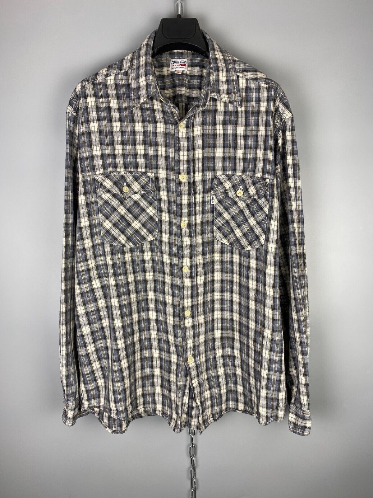 Levi's Vintage 80s Levis Check Button Long Sleeve Shirt Size US L / EU 52-54 / 3 - 1 Thumbnail