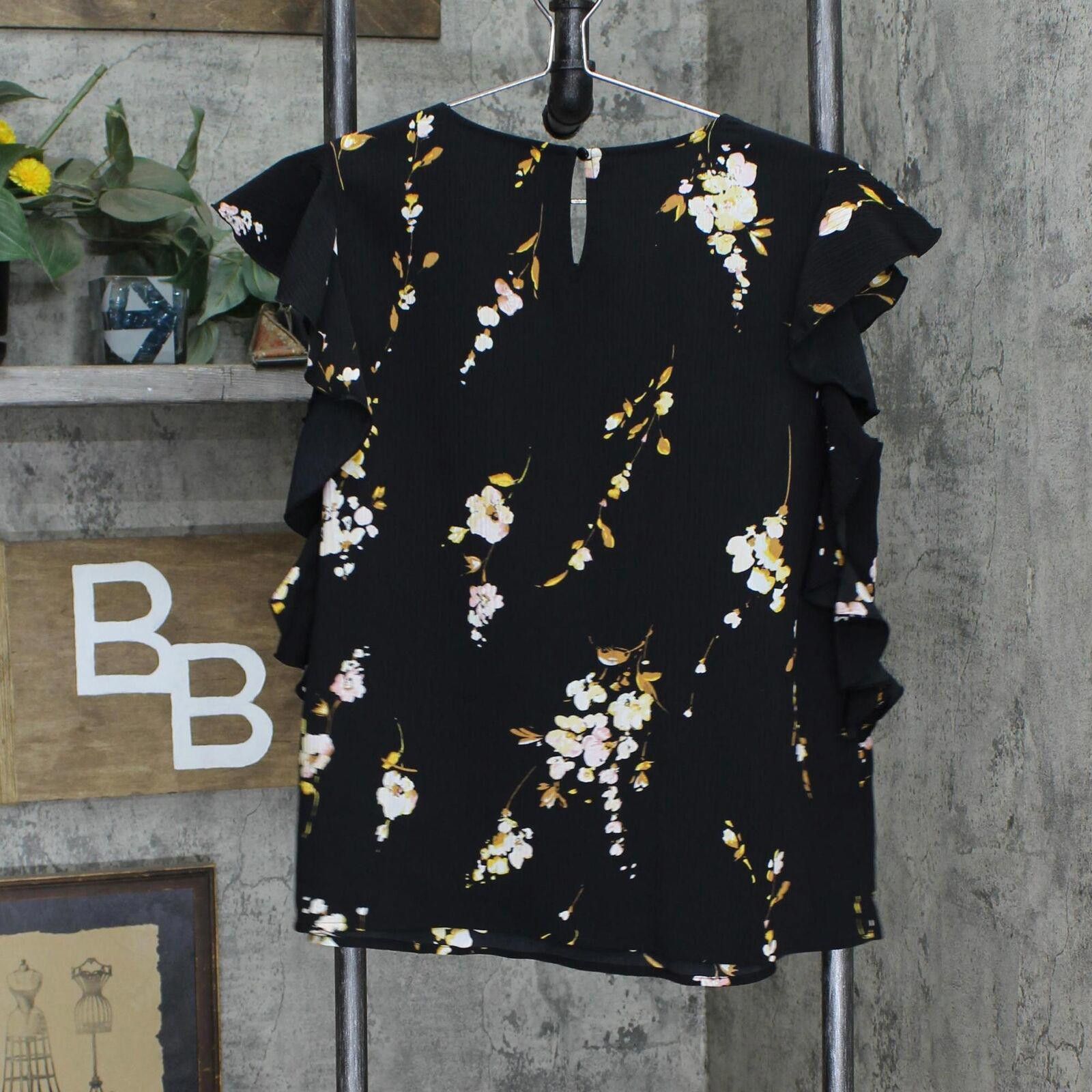 Designer NEW LC Lauren Conrad Sleeve Sleeve Blouse Shirt Top Black M Size M / US 6-8 / IT 42-44 - 2 Thumbnail