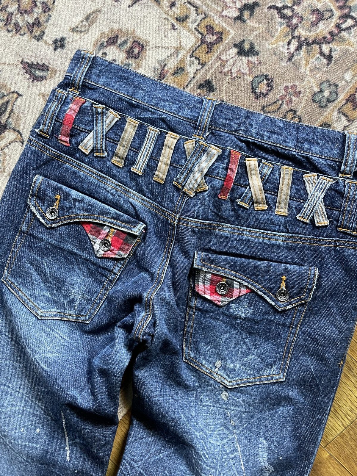 Japanese Brand × Vintage Double Waist Jeans Splash Size US 33 - 8 Thumbnail