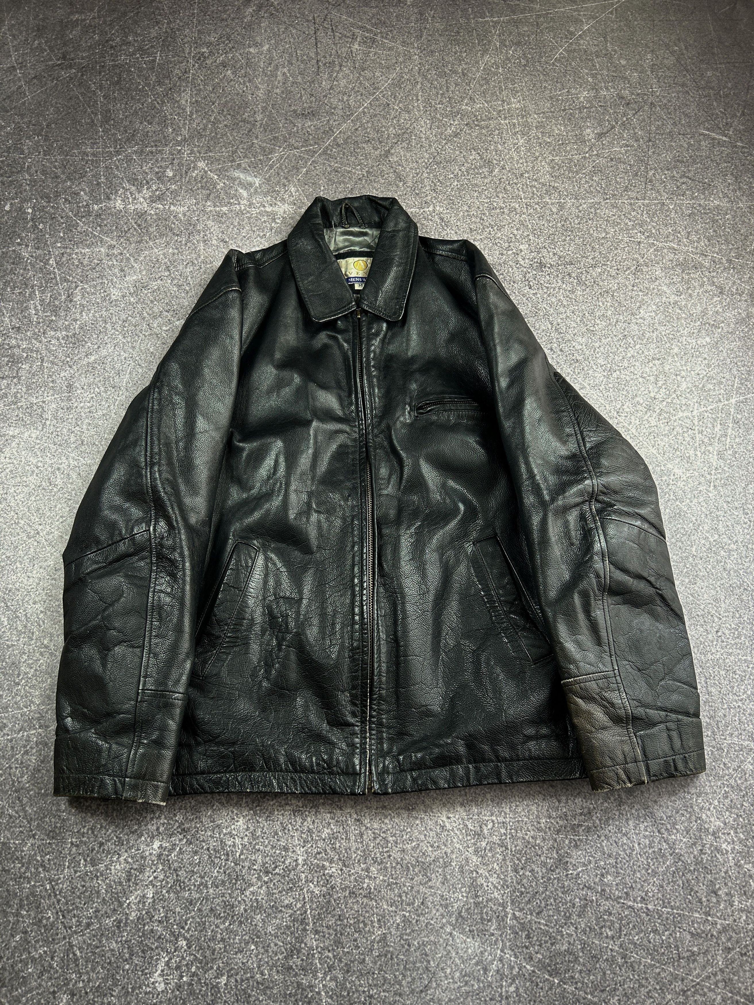 Japanese Brand VTG Yohji Yamamoto Kanye West Ye Style Washed Leather Jacket Size US L / EU 52-54 / 3 - 7 Thumbnail
