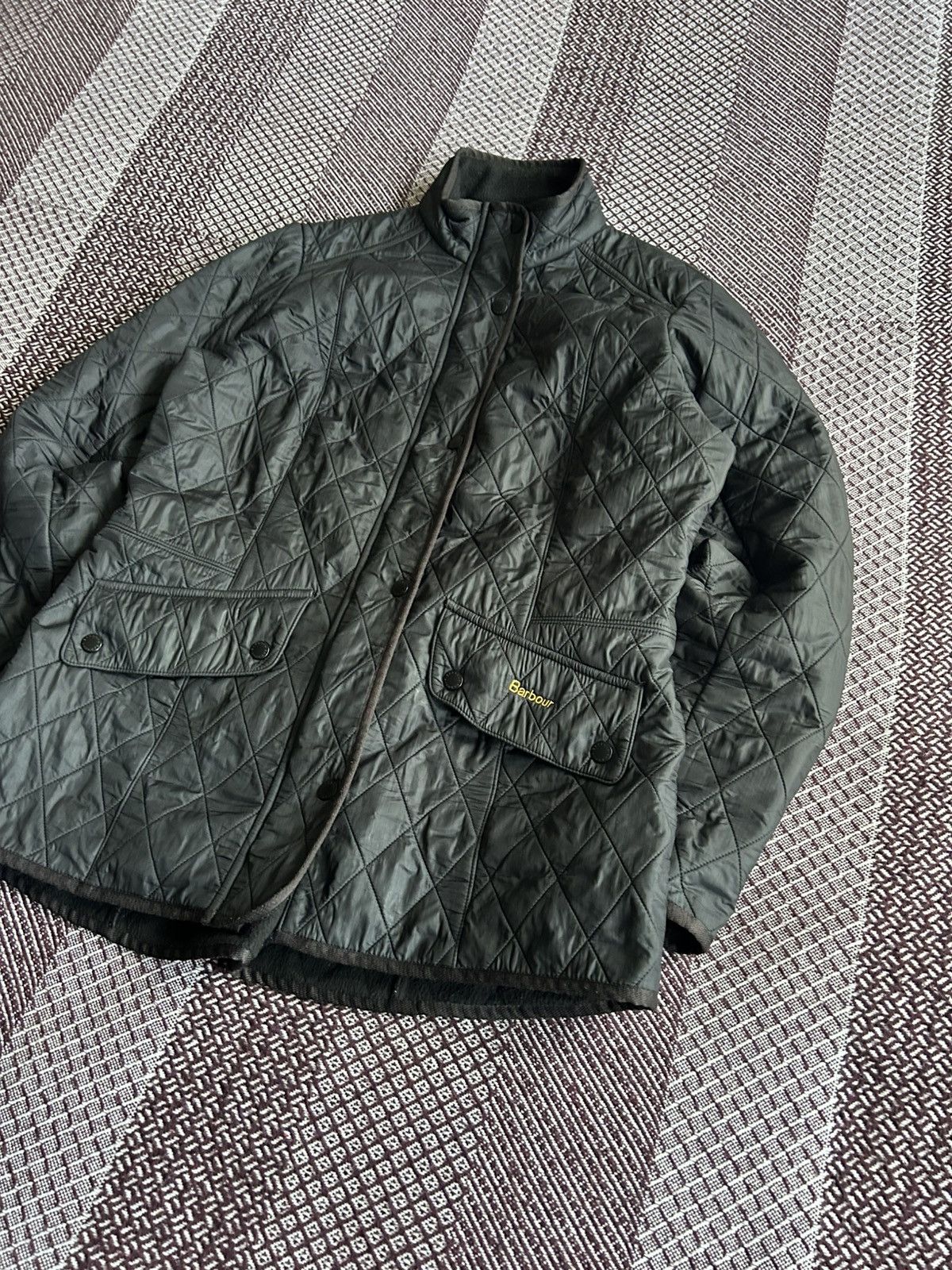Barbour Vintage Barbour Cavarly Quilted Jacket Mens Solid Style UK16 Size US L / EU 52-54 / 3 - 4 Thumbnail