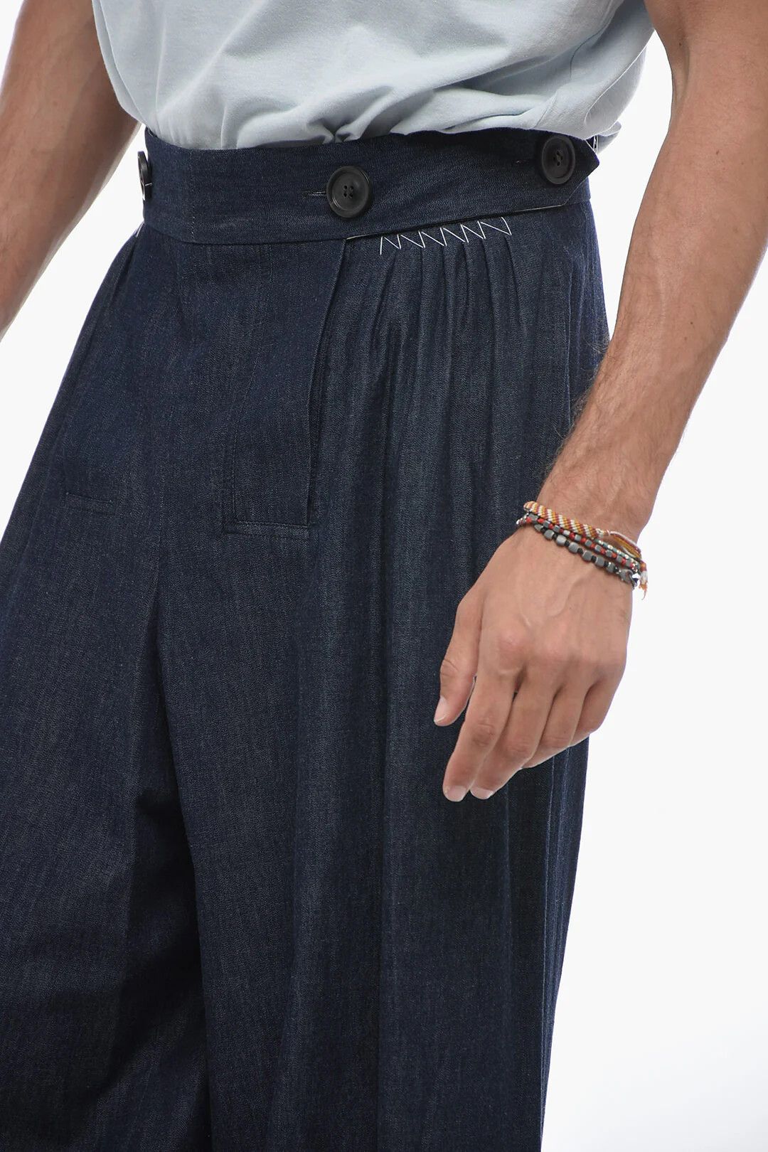 Maison Margiela og1mm0326 Gaucho Jeans in Blue Size US 34 / EU 50 - 3 Thumbnail
