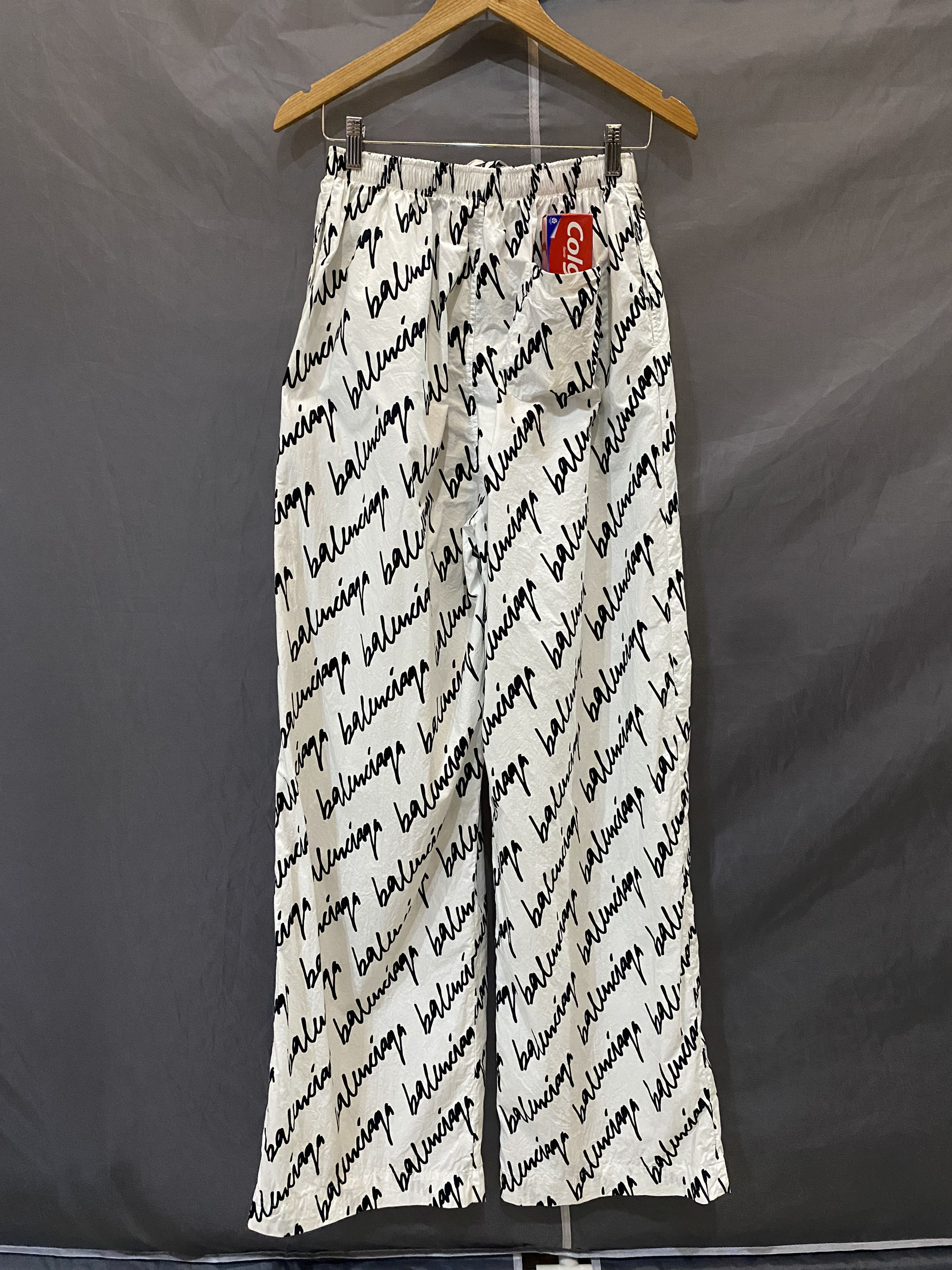Balenciaga Balenciaga Cursive Logo Pajama Pants Size 25" / US 0 / IT 36 - 2 Thumbnail