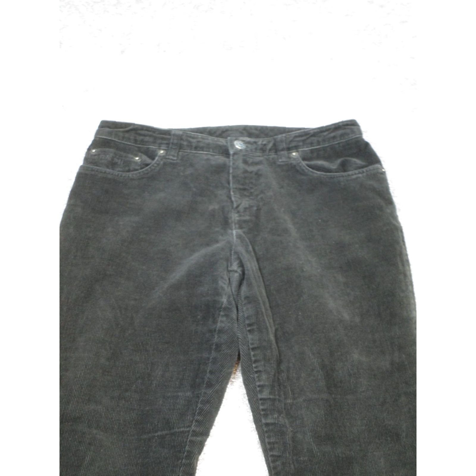 Ralph Lauren VINTAGE Ralph Lauren Pants Womens 4 Black Corduroy Bootcut Chino 90s Dressy Size 27" / US 4 / IT 40 - 2 Thumbnail