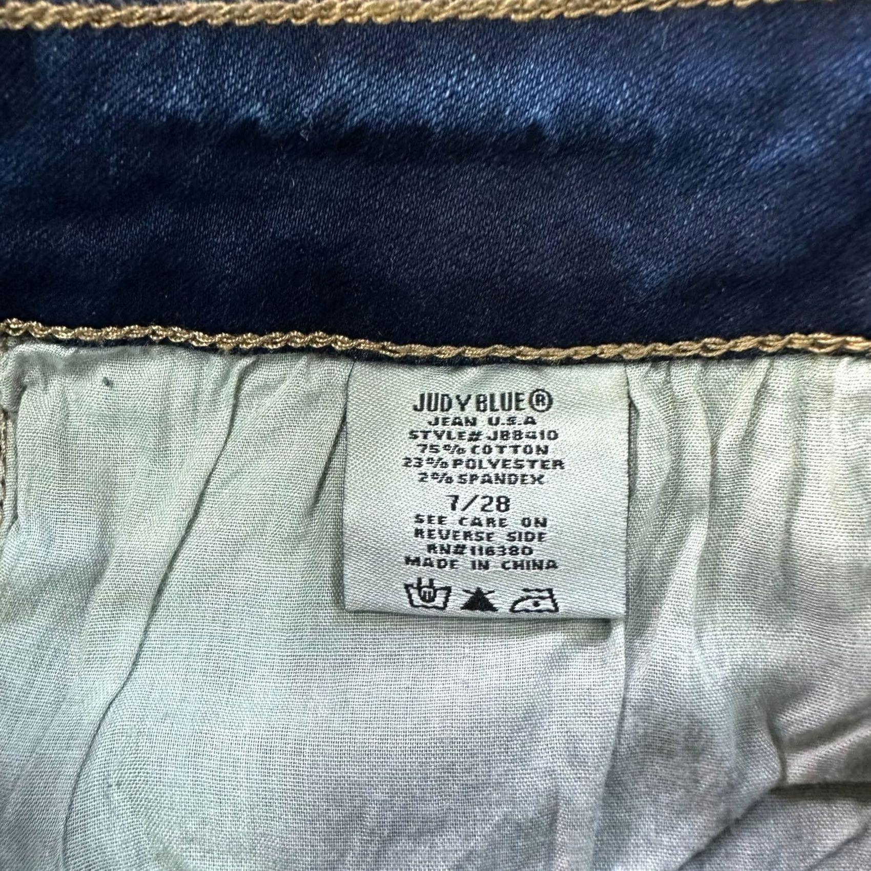 Vintage Judy Blue Jeans Women's 7/28 Blue Stretch Denim Crop Flare Fit Size 28" / US 6 / IT 42 - 5 Thumbnail