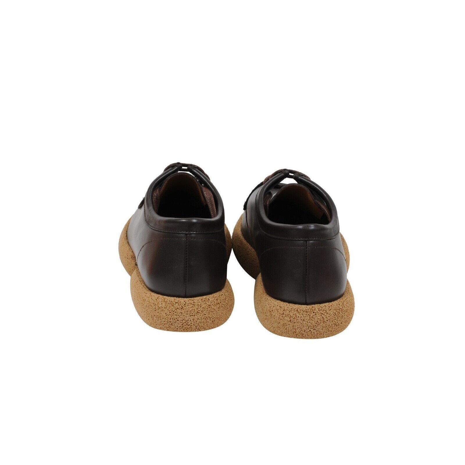 Dries Van Noten Brown Leather Chunky Cork Sole Platform Derby - 01854 Size US 11.5 / EU 44-45 - 8 Thumbnail