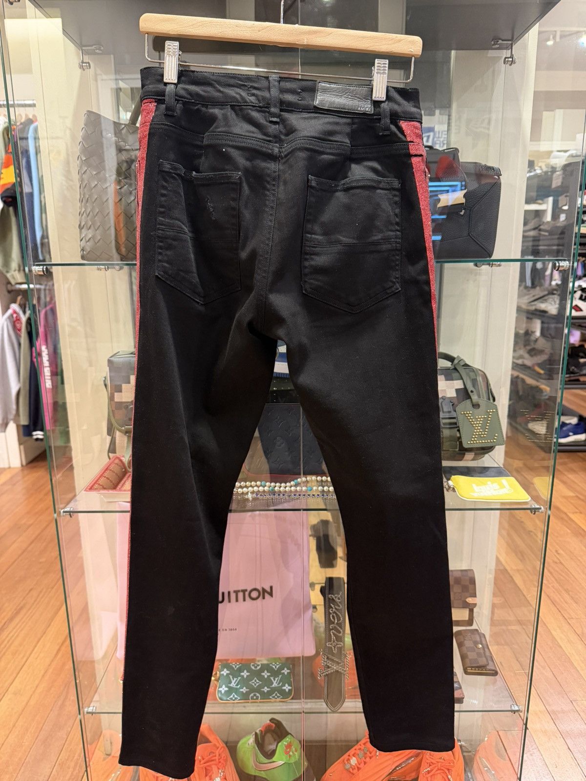 Amiri Amiri Glitter Track Stripe Denim Jeans Size US 33 - 2 Thumbnail