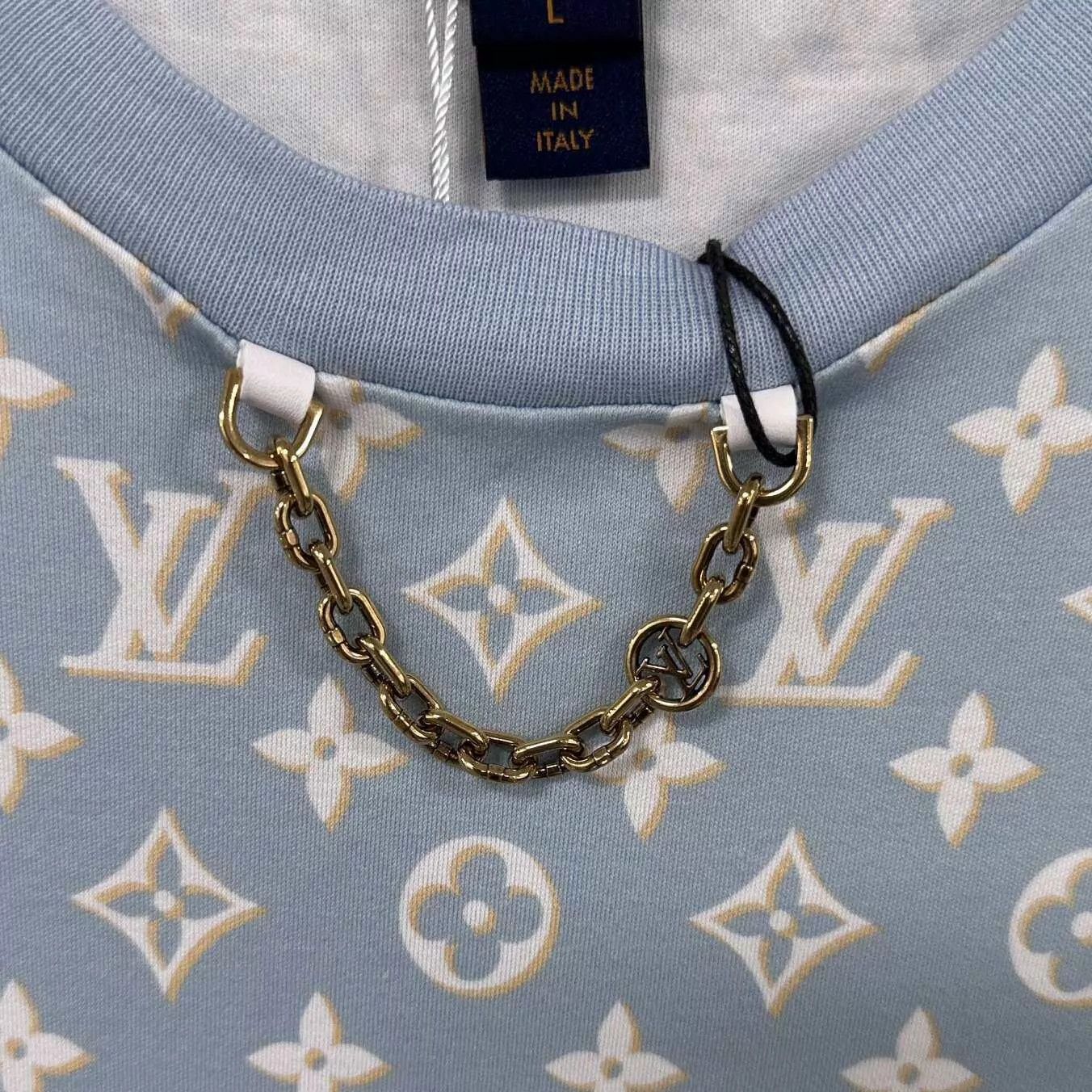 Louis Vuitton LV Monogram Light Blue Dress L Size L / US 10 / IT 46 - 5 Thumbnail