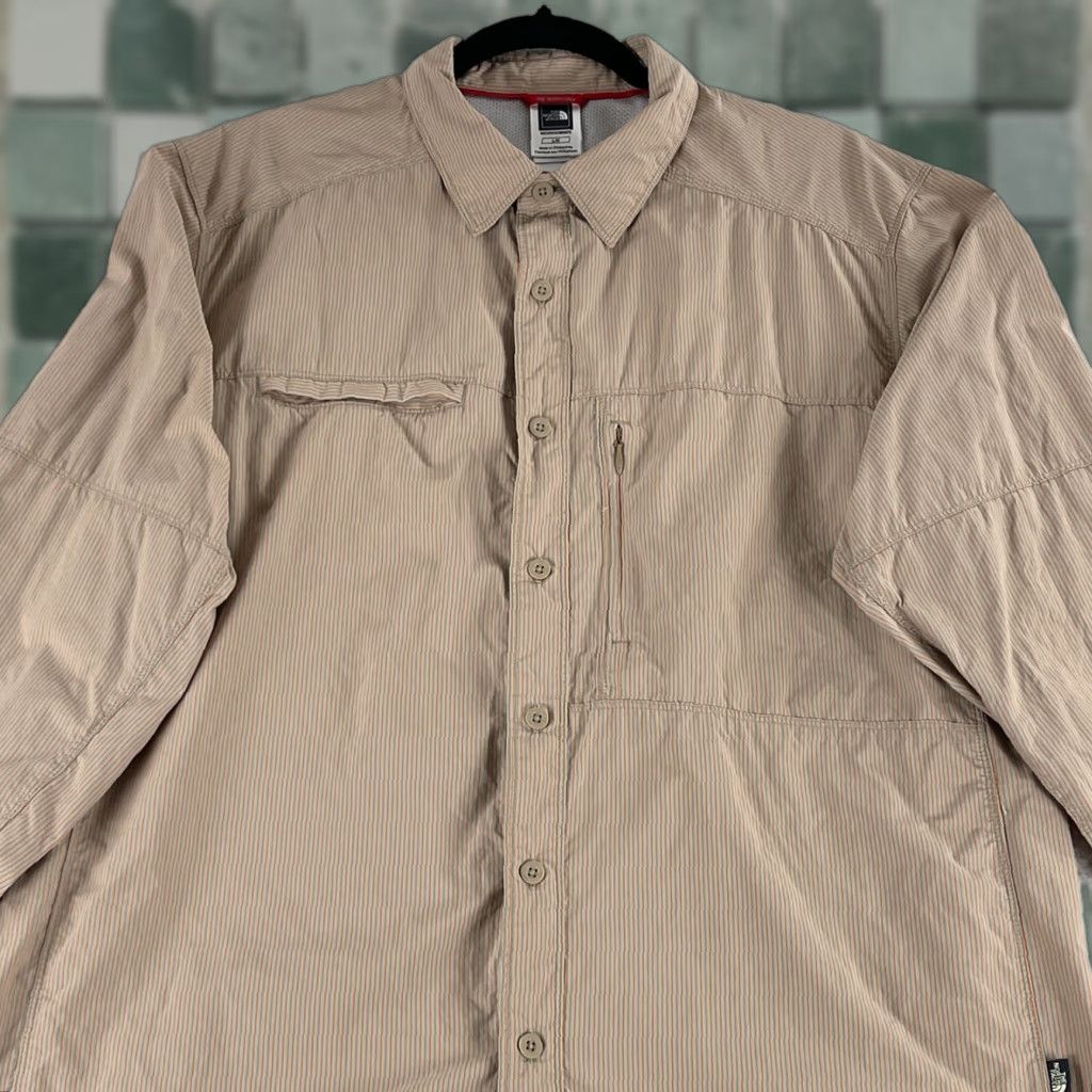The North Face The North Face Button-Up Shirt Mens L Brown Long Sleeve Stripes Outdoor Size US L / EU 52-54 / 3 - 1 Thumbnail