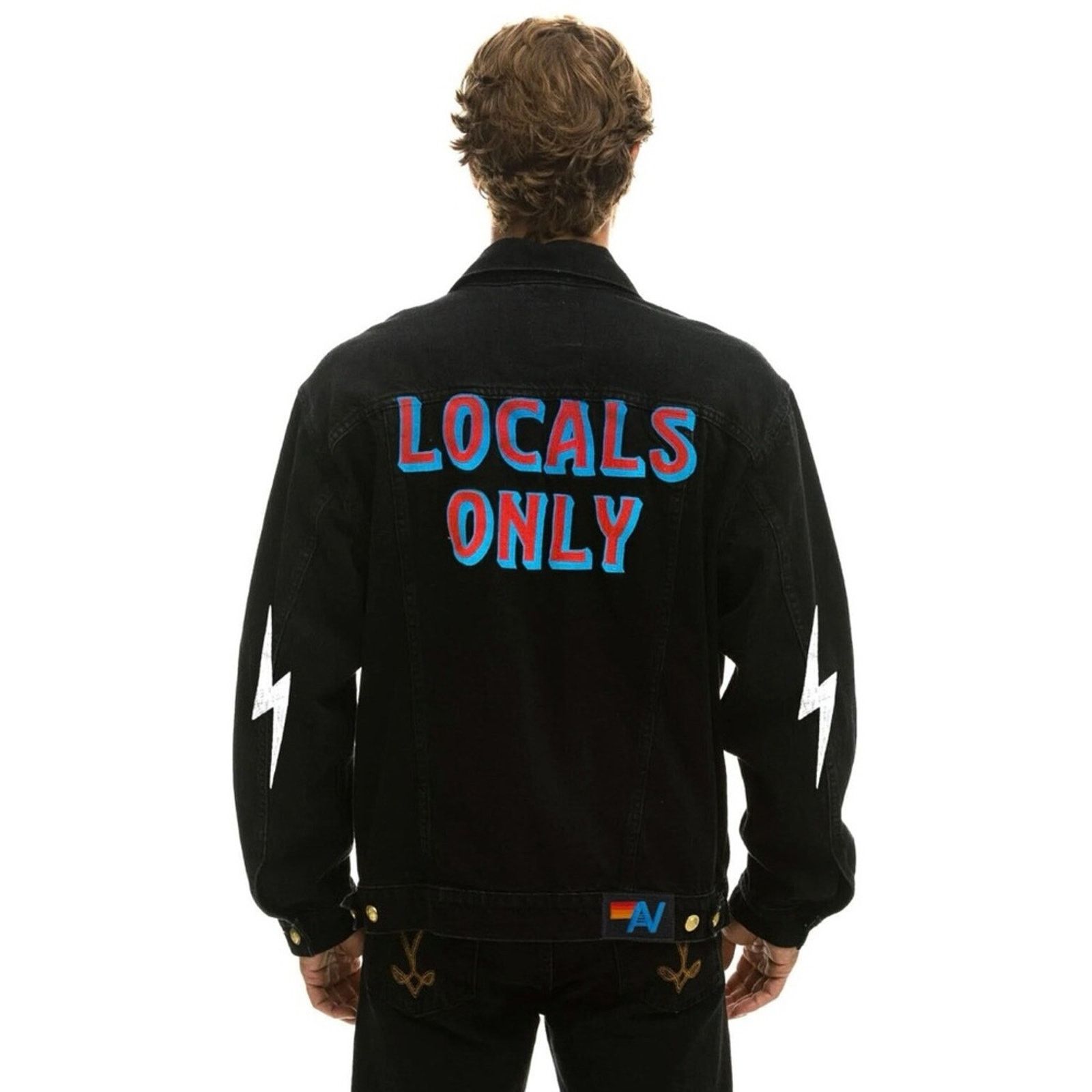 Aviator Nation Locals Only Oversized Concert Denim Jacket