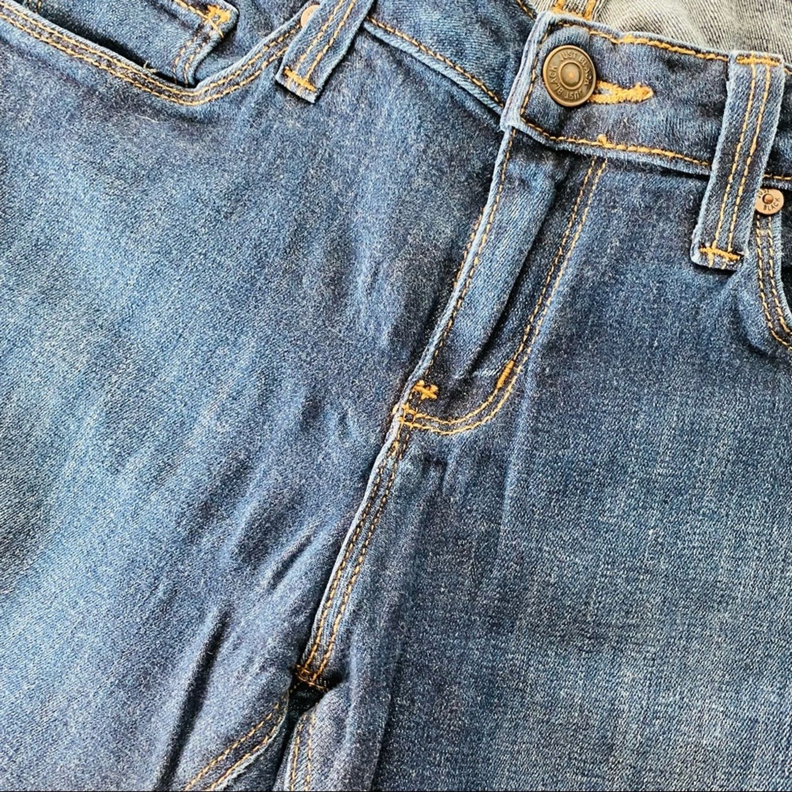 Lululemon JUST BLACK Blue Distressed Ripped Skinny Low Rise Denim Jean Size 27" / US 4 / IT 40 - 7 Thumbnail