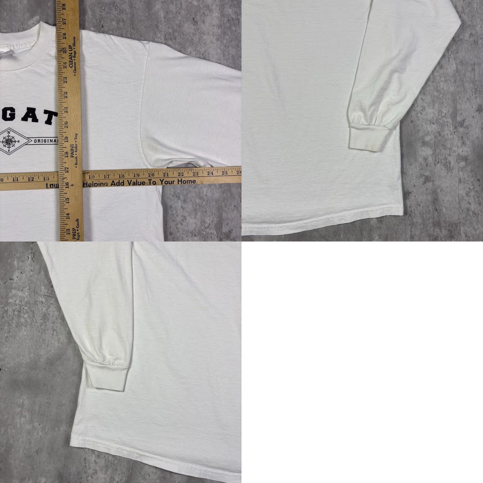 Delta VINTAGE Borgata Nautical Orignal White Long Sleeve T Shirt Mens Large Size US L / EU 52-54 / 3 - 8 Thumbnail