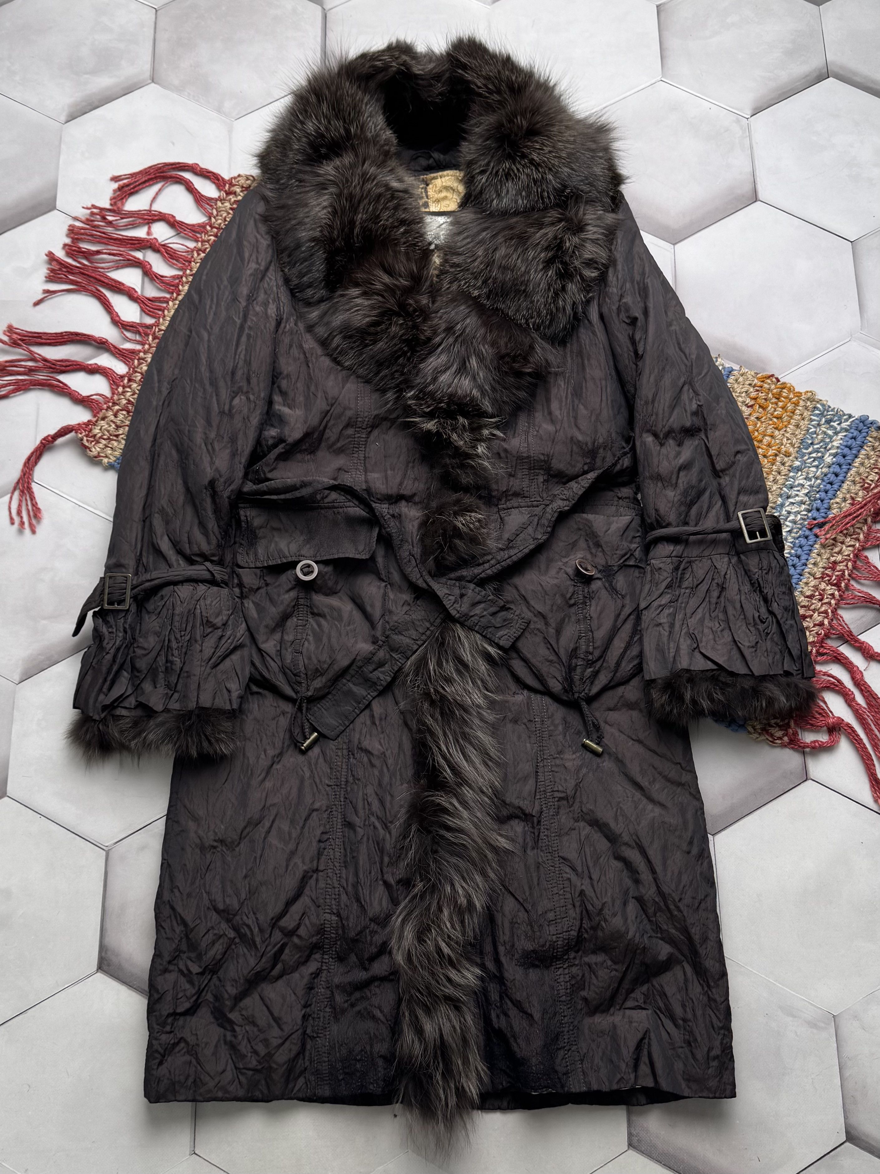 Vintage Vintage Coat With Real Fur Details (E4) Size L / US 10 / IT 46 - 1 Thumbnail