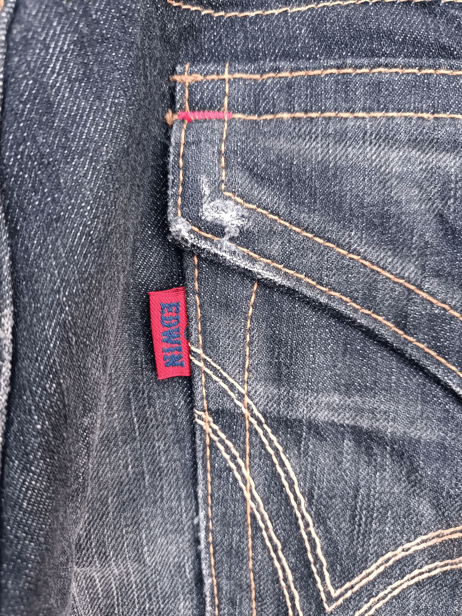 Edwin EDWIN 503 FLARE FADED & RUSTY PUNK STYLE WHISKERS DENIM Size US 34 / EU 50 - 17 Thumbnail