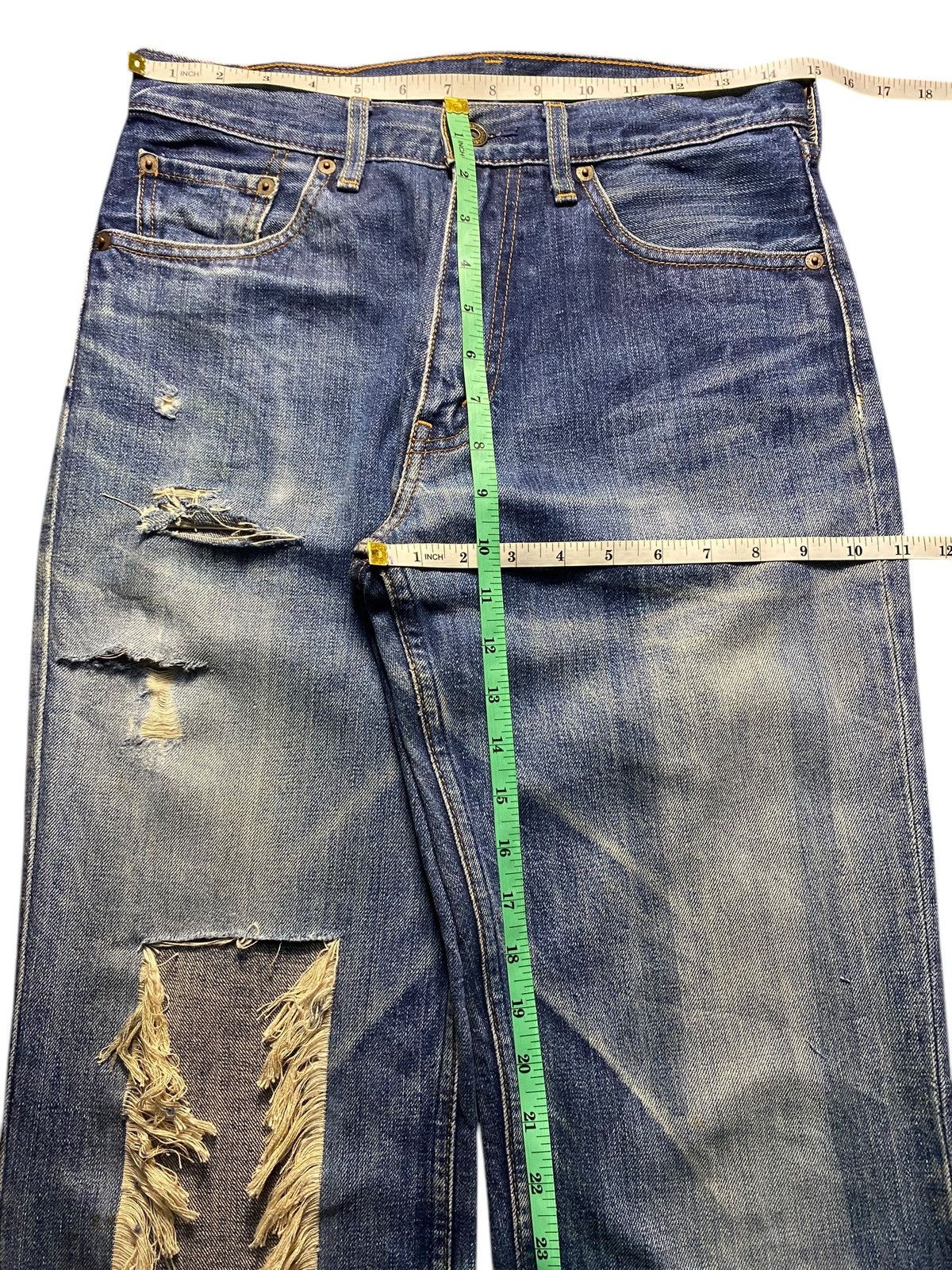 Levi's Vintage Clothing Vintage Levis 502 Mud Wash Ripped Loose Jeans Size US 30 / EU 46 - 15 Thumbnail