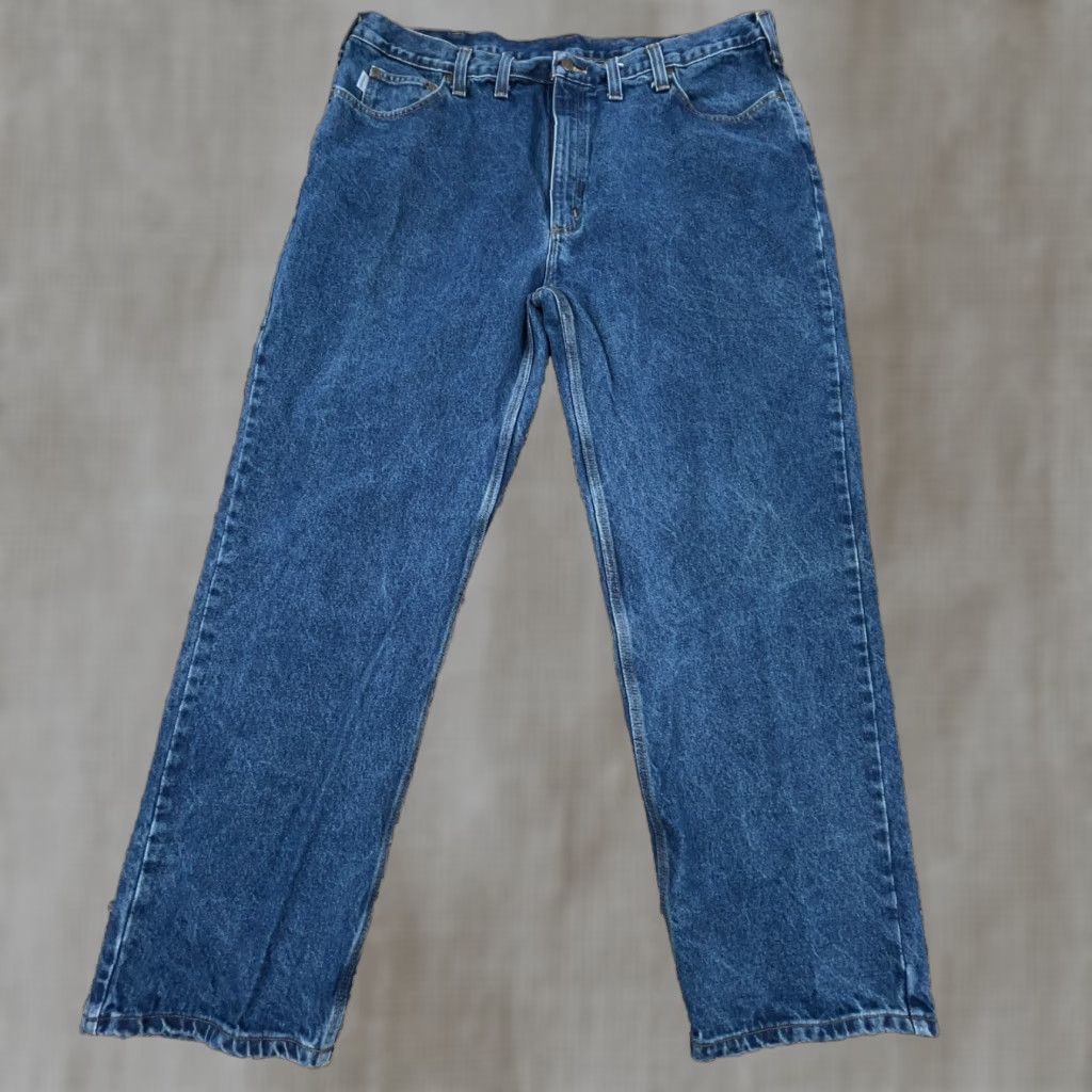 Carhartt Carhartt Jeans Men 44x32 Straight Leg Relaxed Fit Dark Wash Work Wear Baggy Size US 44 / EU 60 - 1 Thumbnail