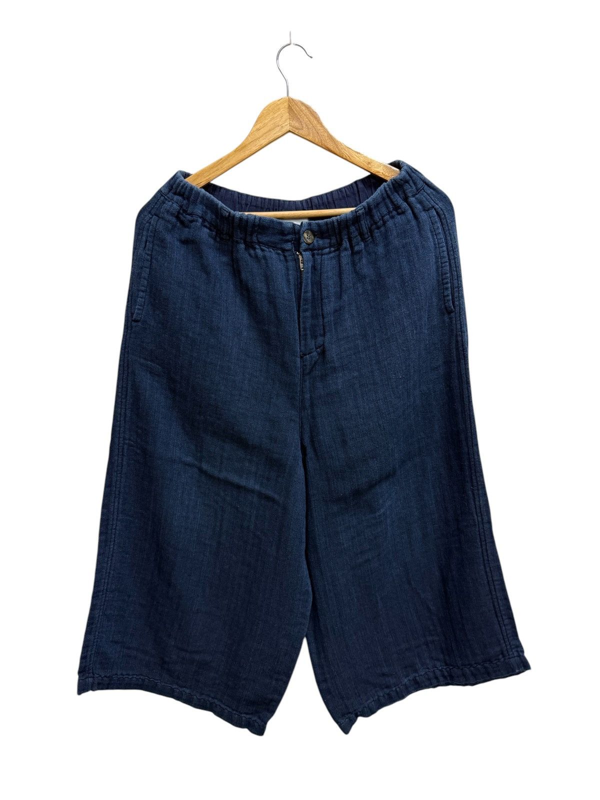 Issey Miyake × Japanese Brand × Vintage Vintage Plantation Issey Miyake Linen Flare Palazo Pants Size 28" / US 6 / IT 42 - 1 Thumbnail
