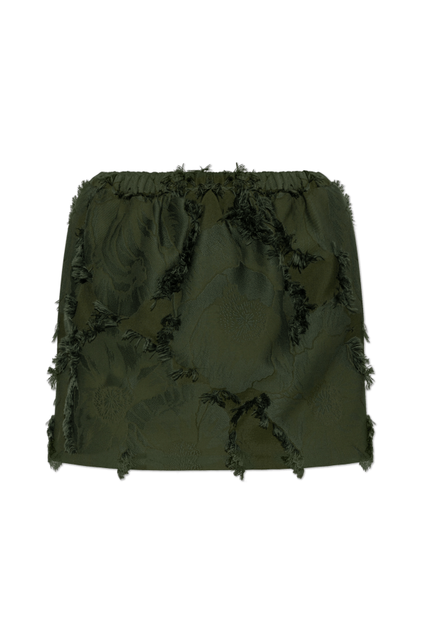 Gucci o1la5ras0526 Wool Blend Fil Coupe Mini Skirt in Green Size 25" / US 0 / IT 36 - 1 Thumbnail