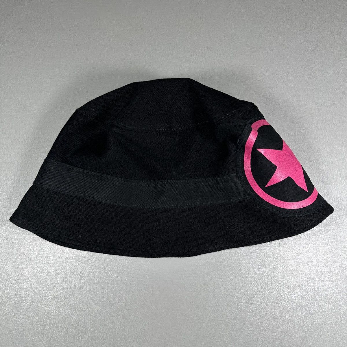 Other Marc Vachon Pink Star Print Black Wool Blend Bucket Hat Size ONE SIZE - 4 Thumbnail
