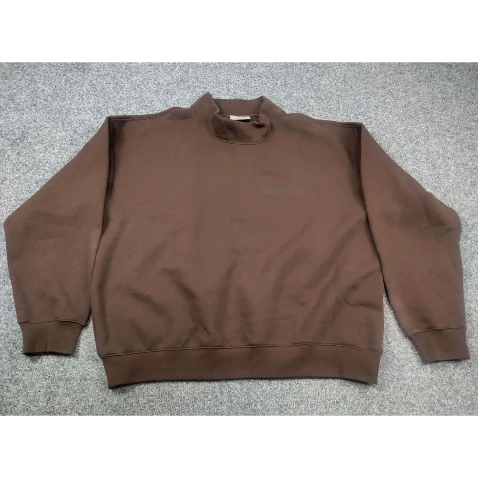 Fear of God Fear of God Essentials Mock Neck Sweatshirt Main Brown XL Men Oversized Pullover Size US XL / EU 56 / 4 - 4 Thumbnail