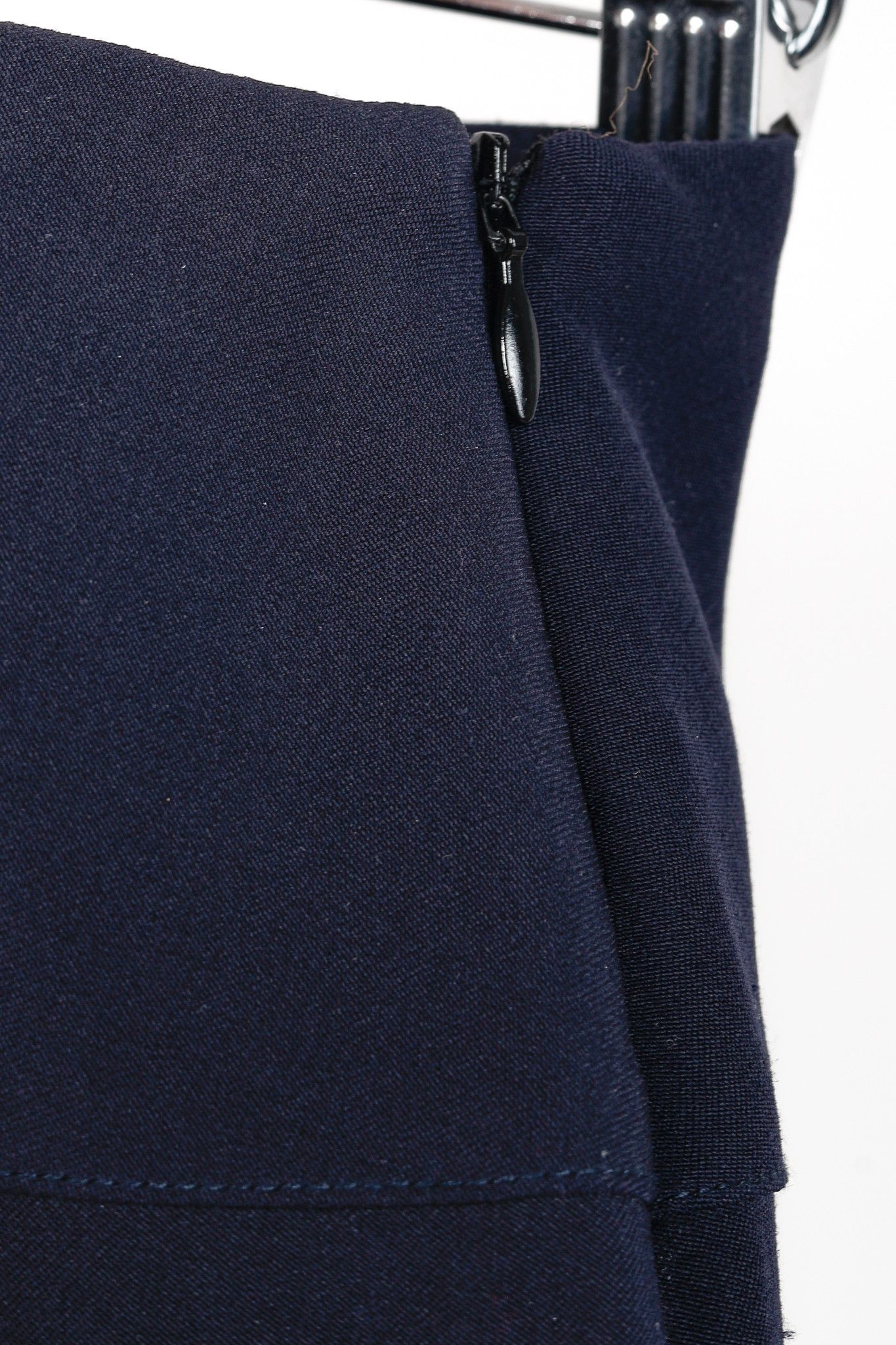 Sarah Pacini Sarah Pacini AW16 Navy Wool-Blend Long Asymmetrical Skirt Size 28" / US 6 / IT 42 - 6 Thumbnail