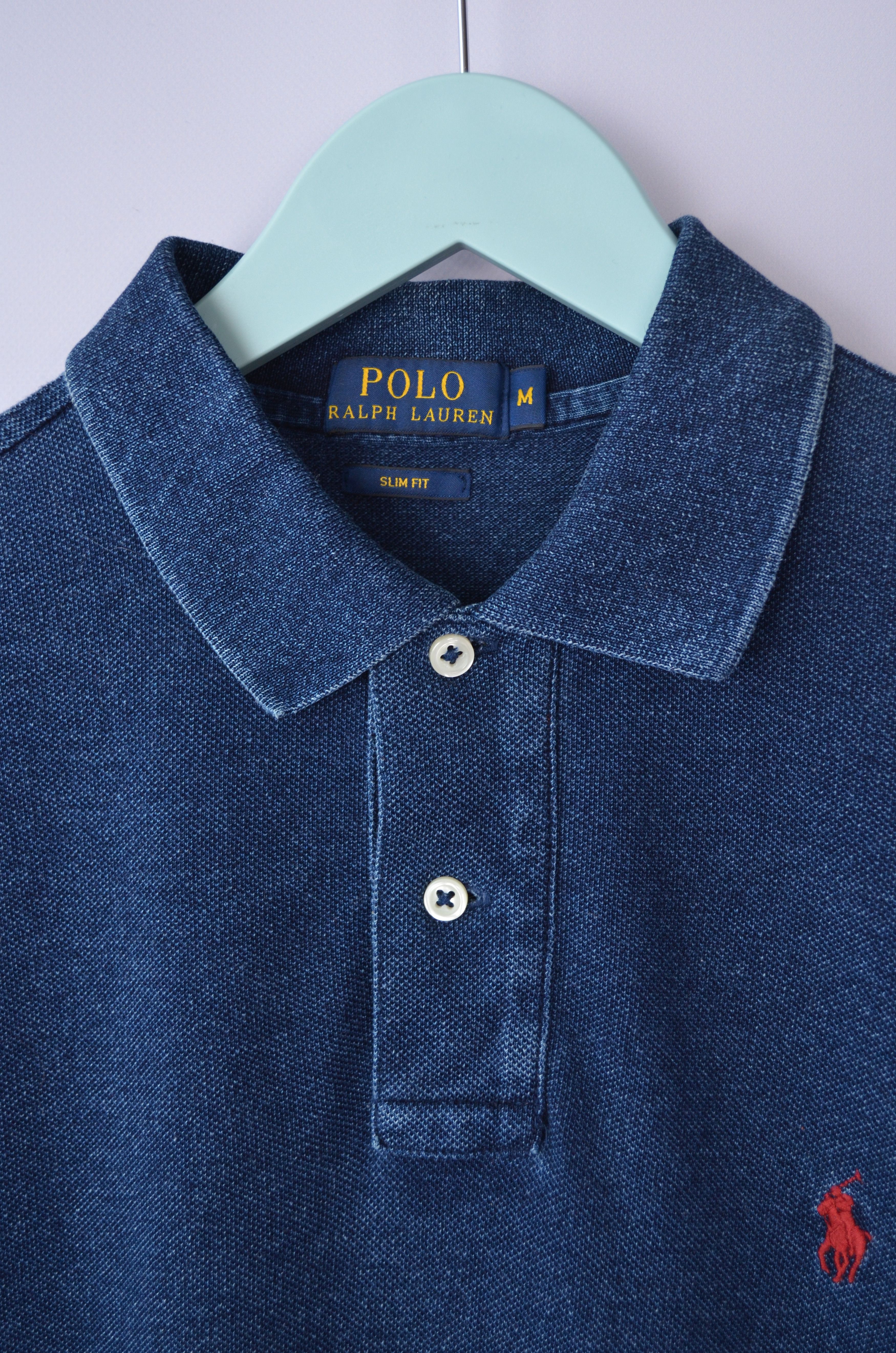 Designer × Polo Ralph Lauren Polo Ralph Lauren Indigo Garment Dyed Polo Shirt Size Navy Size US XS / EU 42 / 0 - 4 Thumbnail