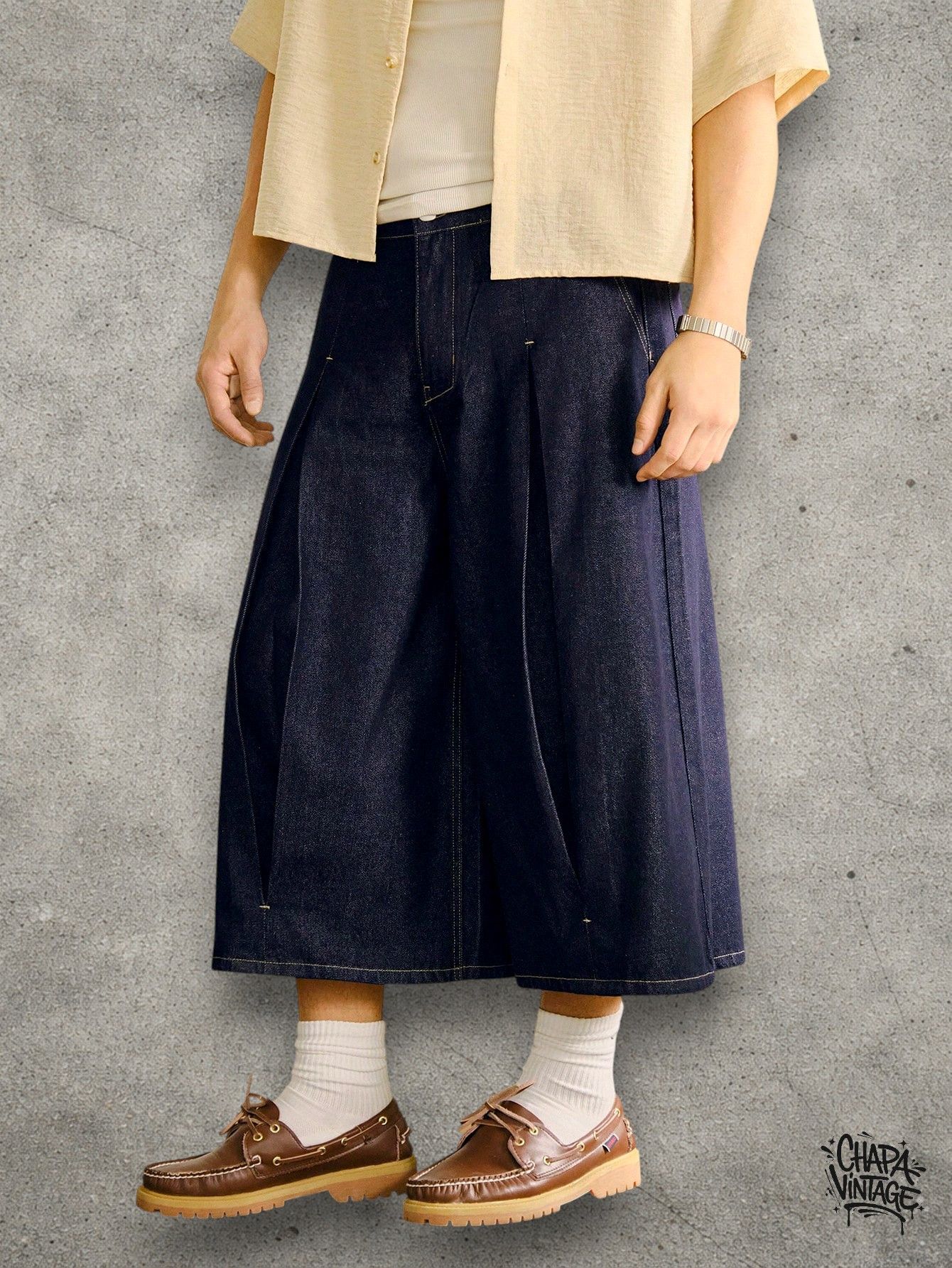 Vintage Denim Wide shorts Size US 32 / EU 48 - 3 Thumbnail