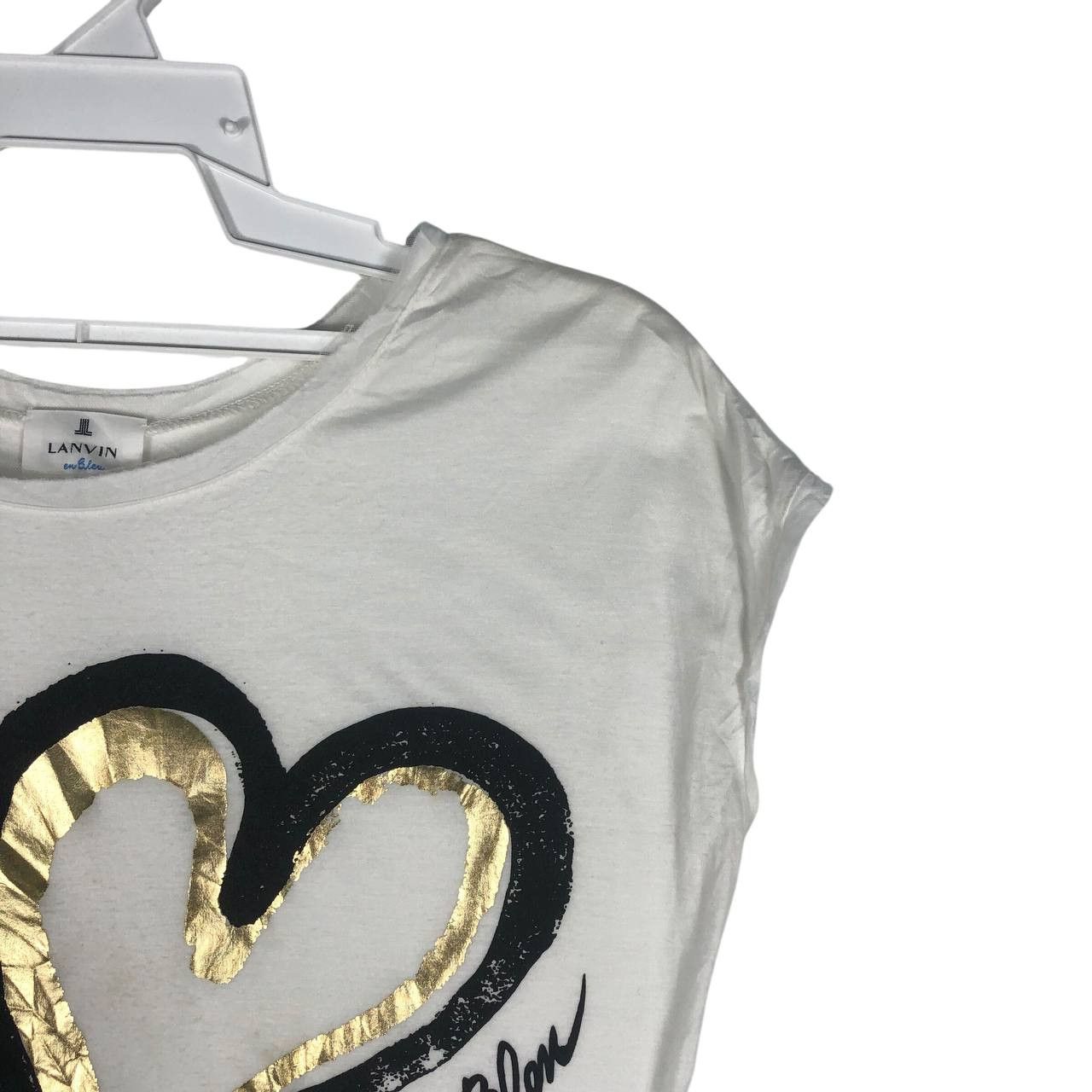 Lanvin Lanvin En Blue White T-Shirt Size XS / US 0-2 / IT 36-38 - 4 Thumbnail