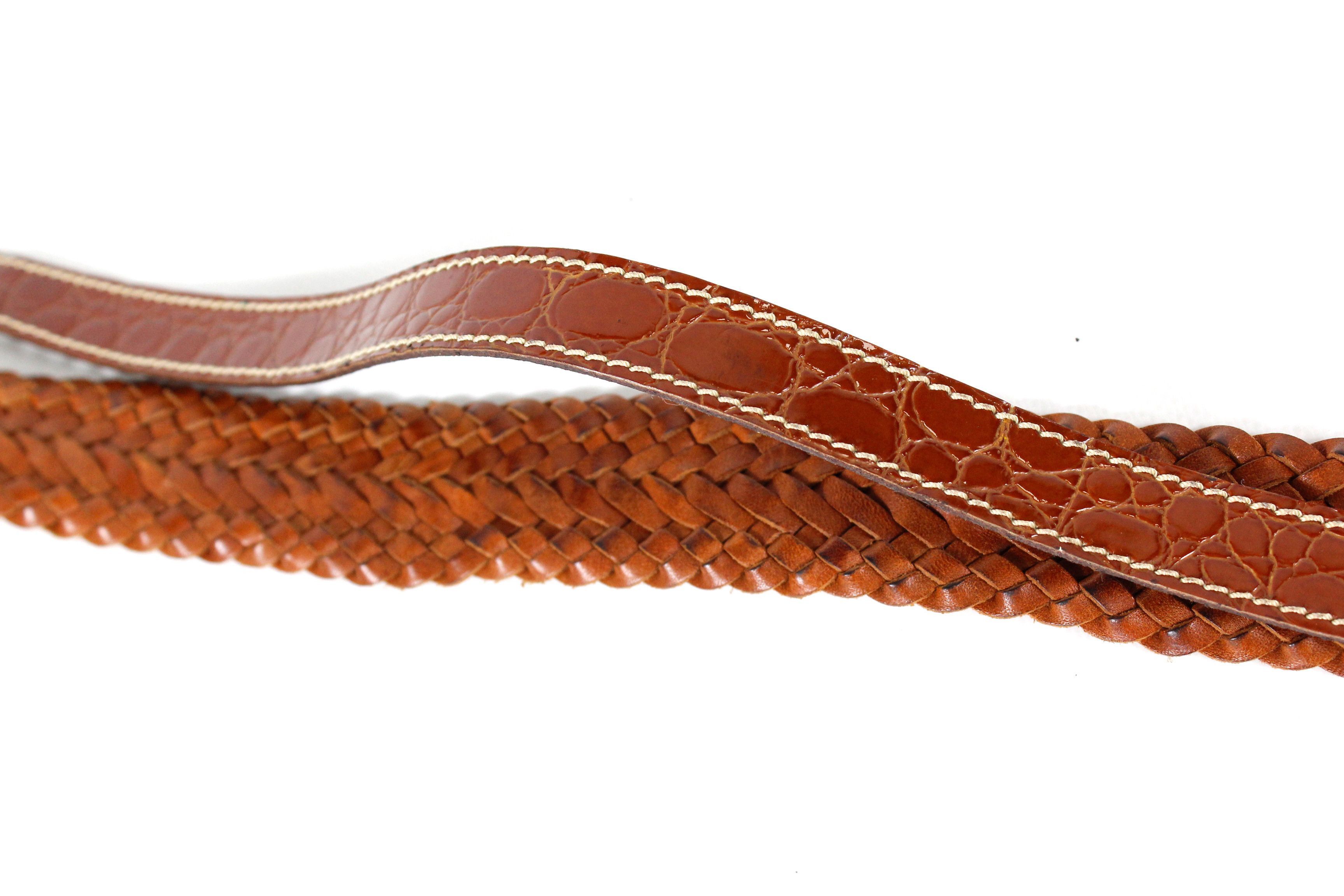 Ferre × Gianfranco Ferre Gianfranco Ferre Leather Woven Belt Size ONE SIZE - 9 Thumbnail