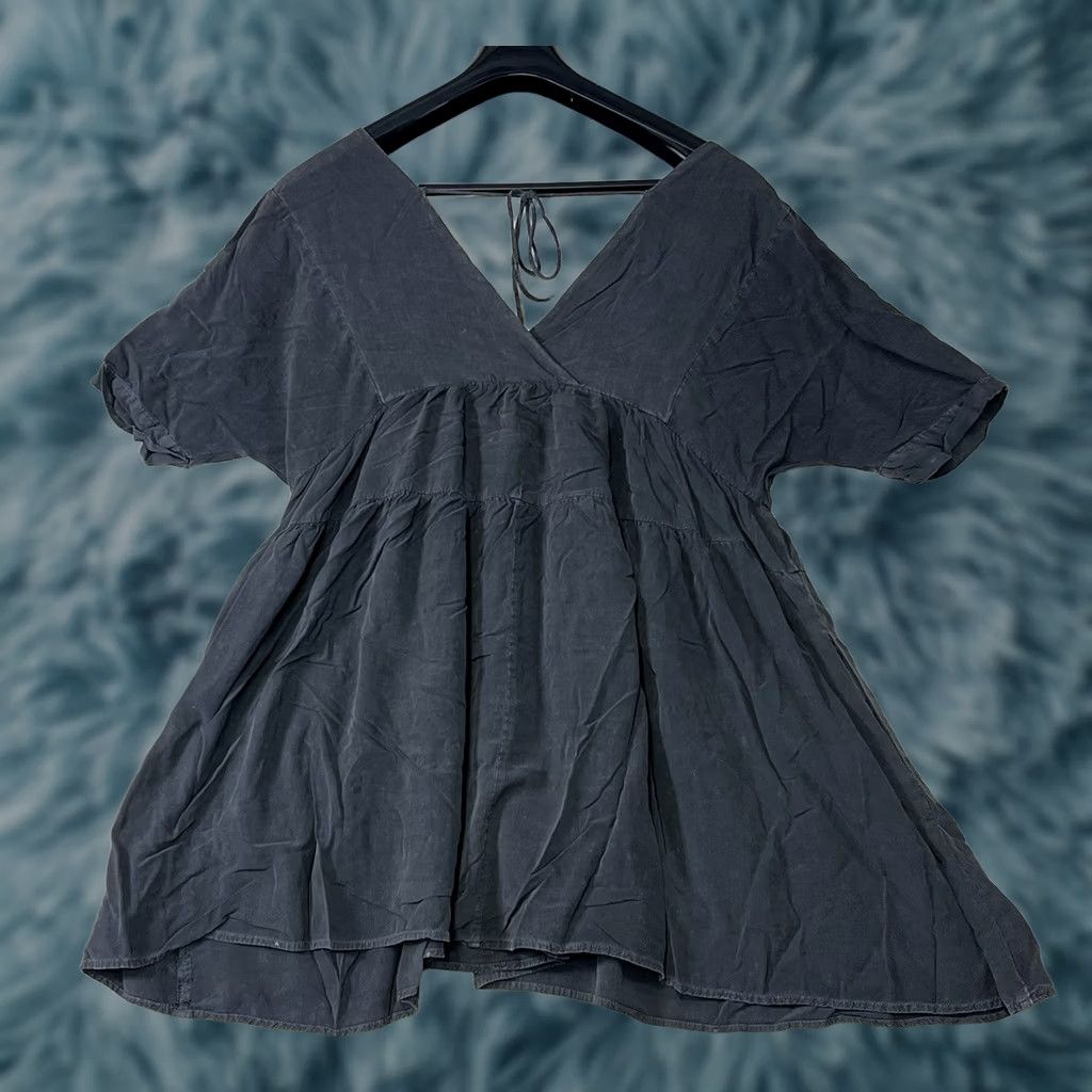 Vintage Mustard Seed Romper Women's V-Neck Open Back Black M Medium Size Solid One-Piece Size 32" / US 10 / IT 46 - 1 Thumbnail