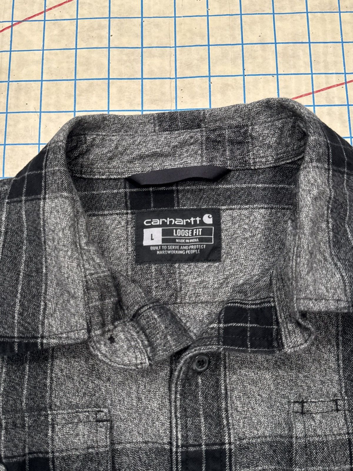 Carhartt Carharrt Plaid Button Up Shirt Loose Fit Mens Large Size US L / EU 52-54 / 3 - 5 Thumbnail